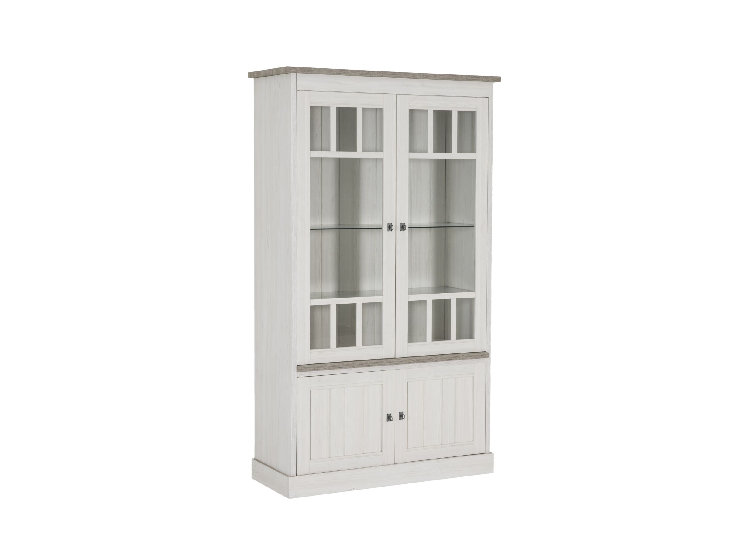 Vitrinekast 122cm - decor - lariks/bruine eik - Vitrinekast 122cm - decor - lariks/bruine eik