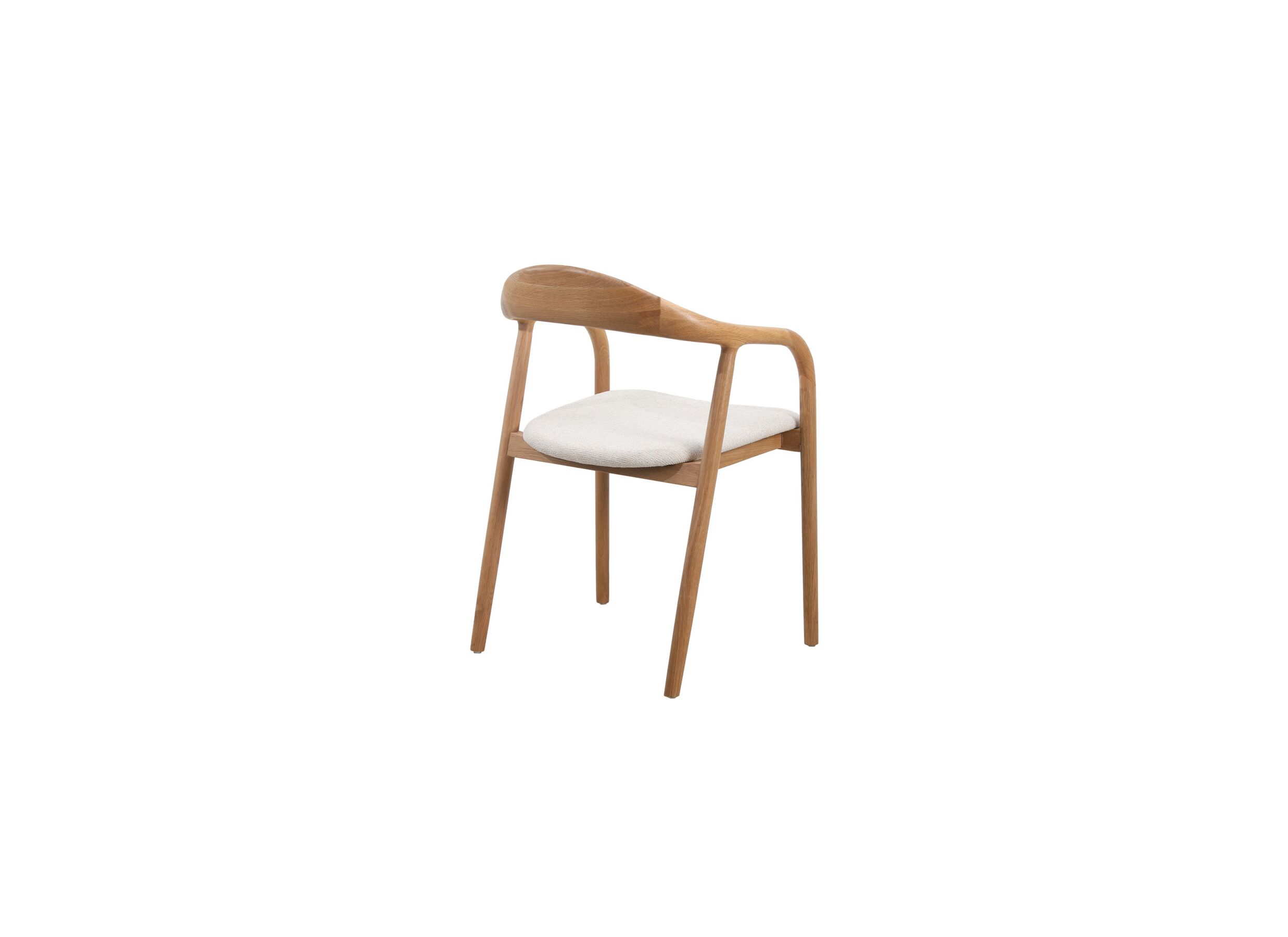 Overzichtsfoto - Stoel Donna 56,5x53x79,4cm - eik fineer & polyestervezel - beige