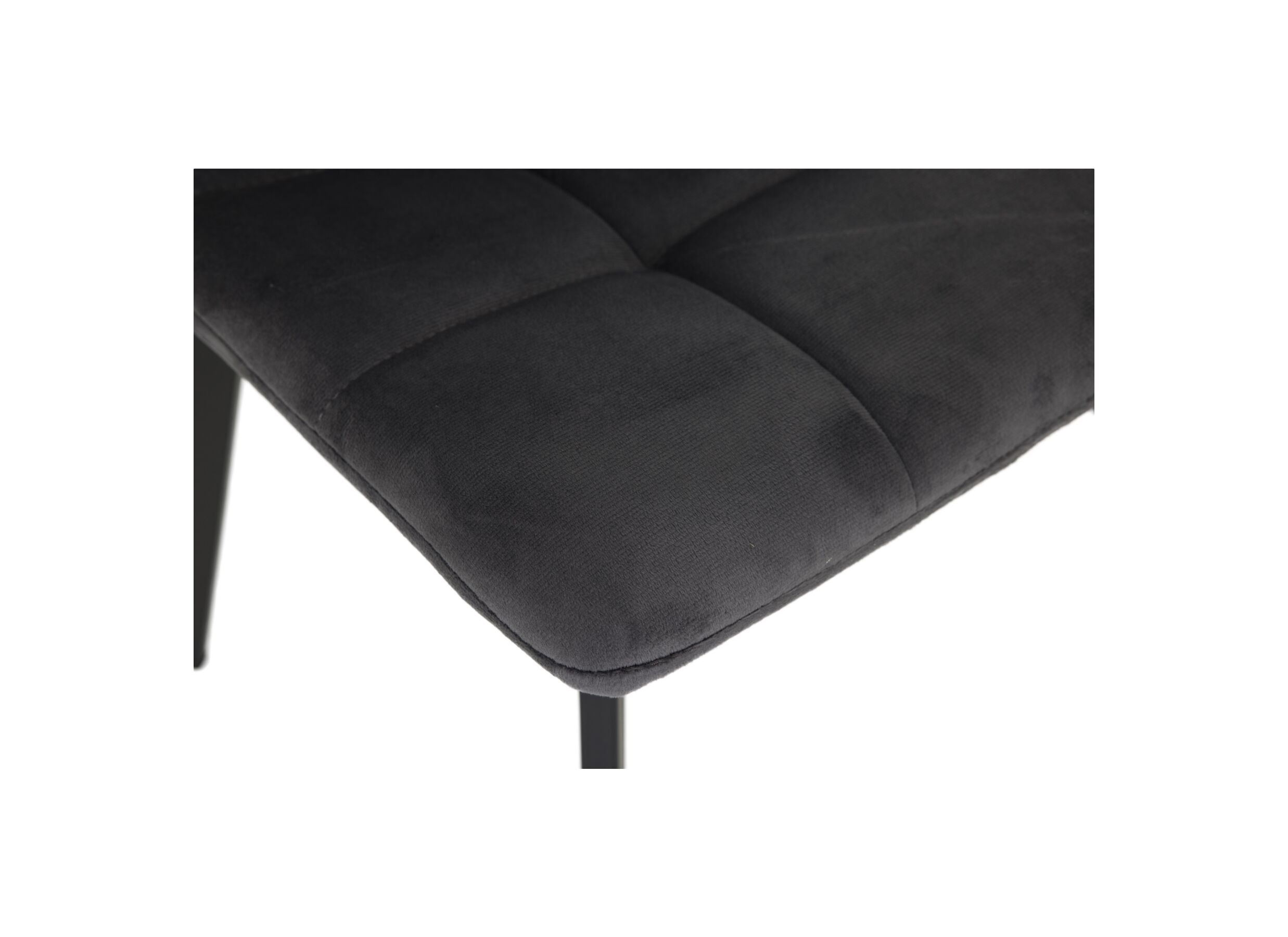 Detailfoto - Stoel Runner 44x54x87cm - velvet - grijs