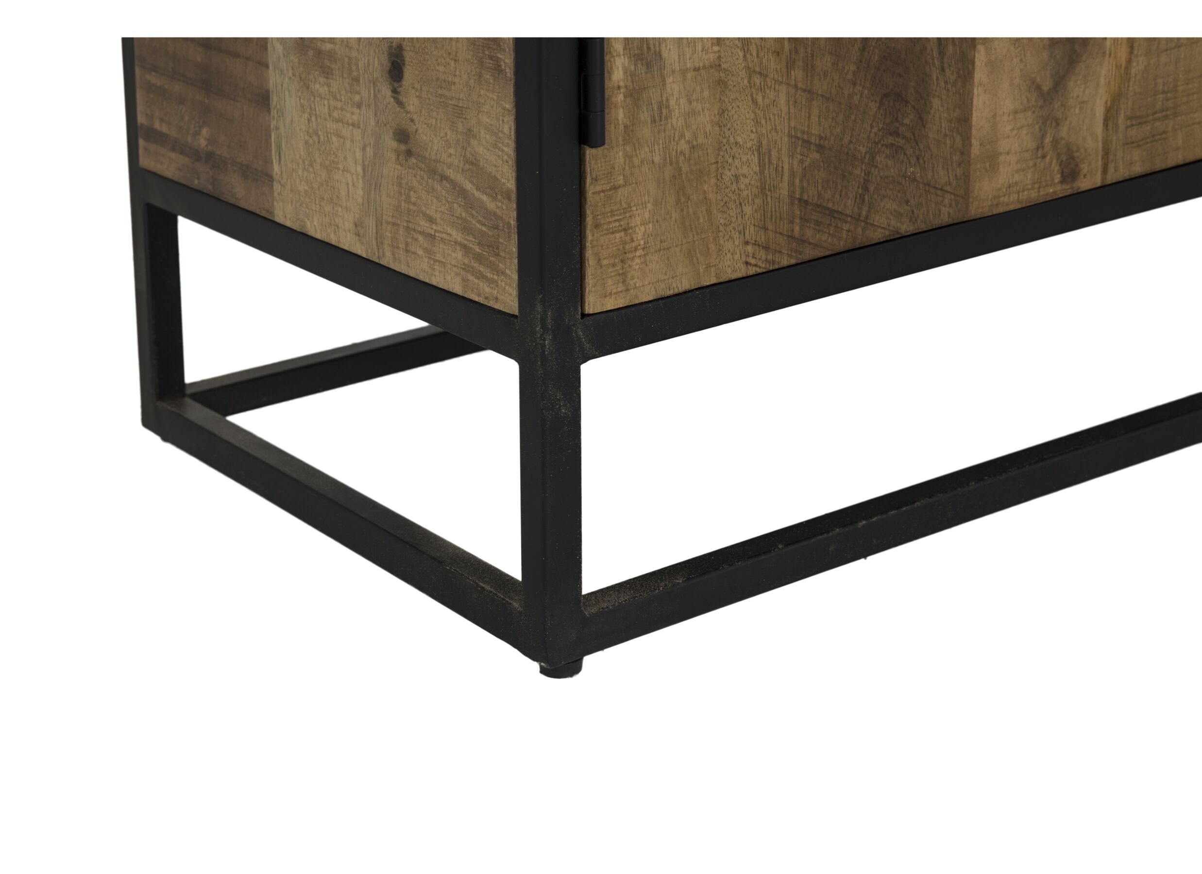 Detailfoto - Opbergrek Lucho 100x40x180cm - mango massief - naturel/zwart