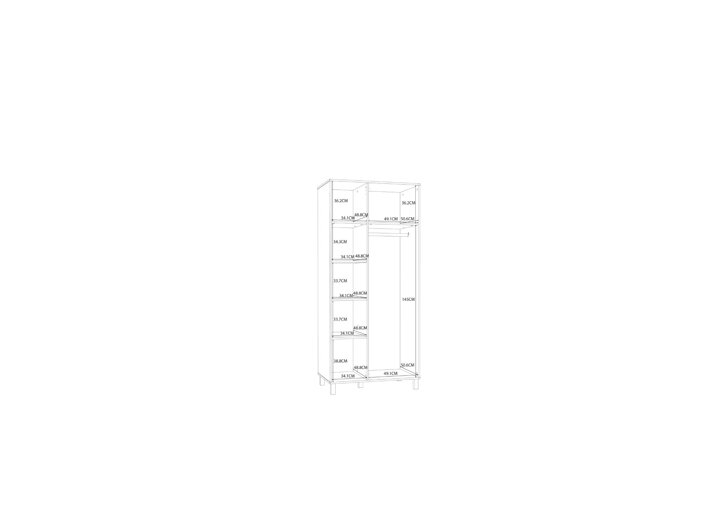 Meuble d'entrée Killarney 88cm - décor - chêne mauvella/sable
