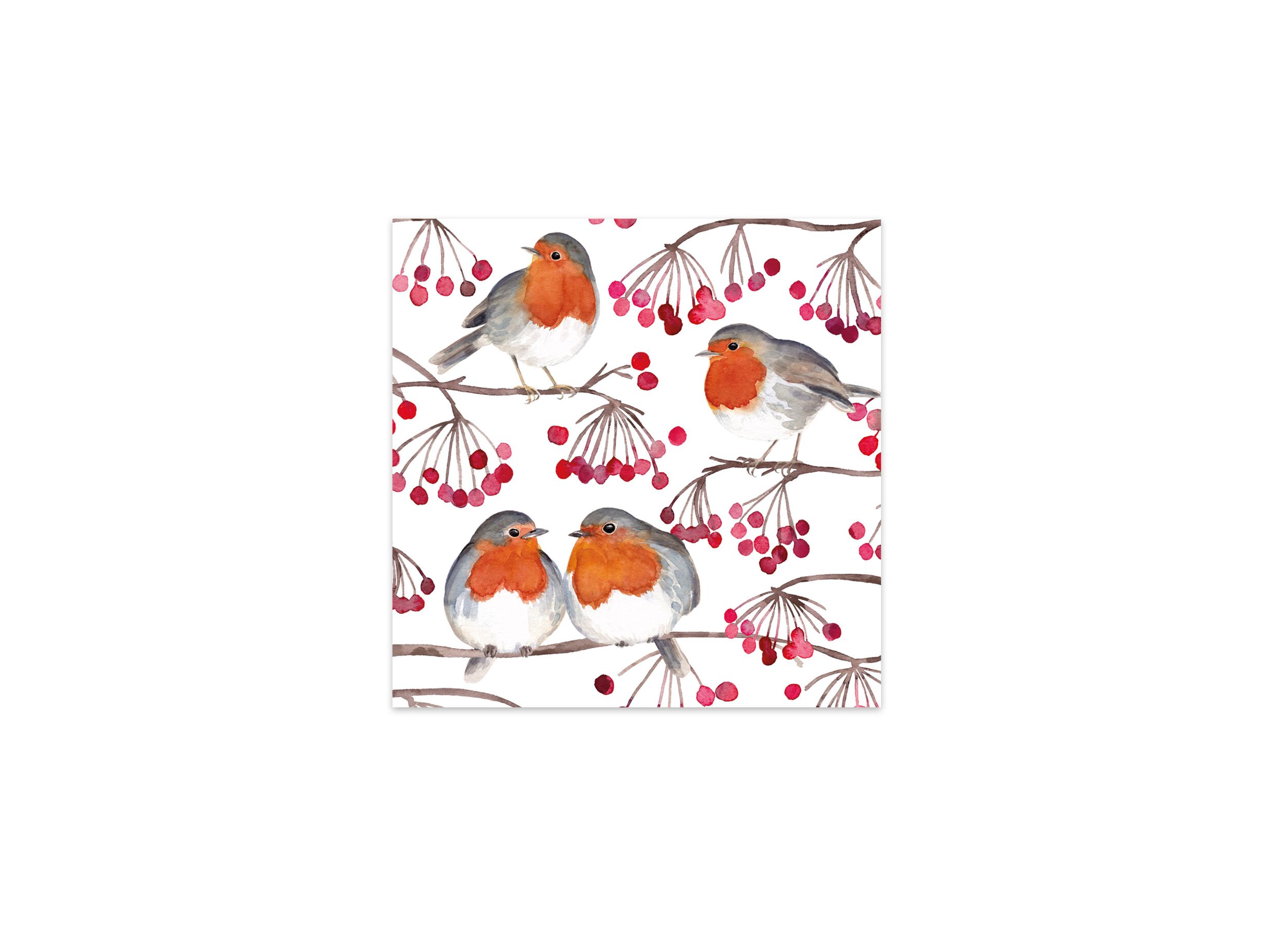 Plus Important - Serviette Birds & Berries 33x33cm - papier - multicolore 20 pièces