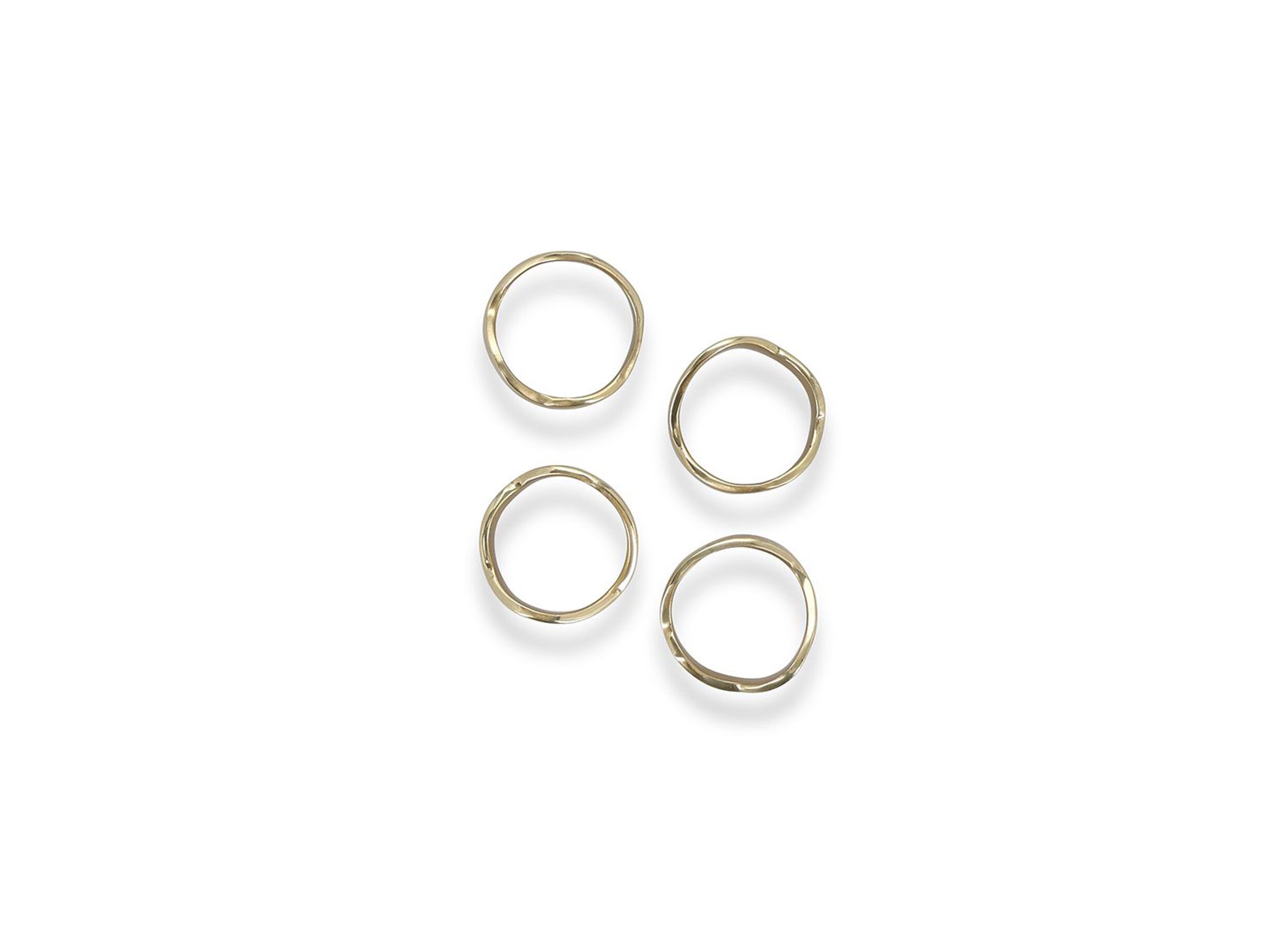 Servetring Charm 4 - Ronds de serviette Charm 4,5x4,5cm - doré - lot de 4