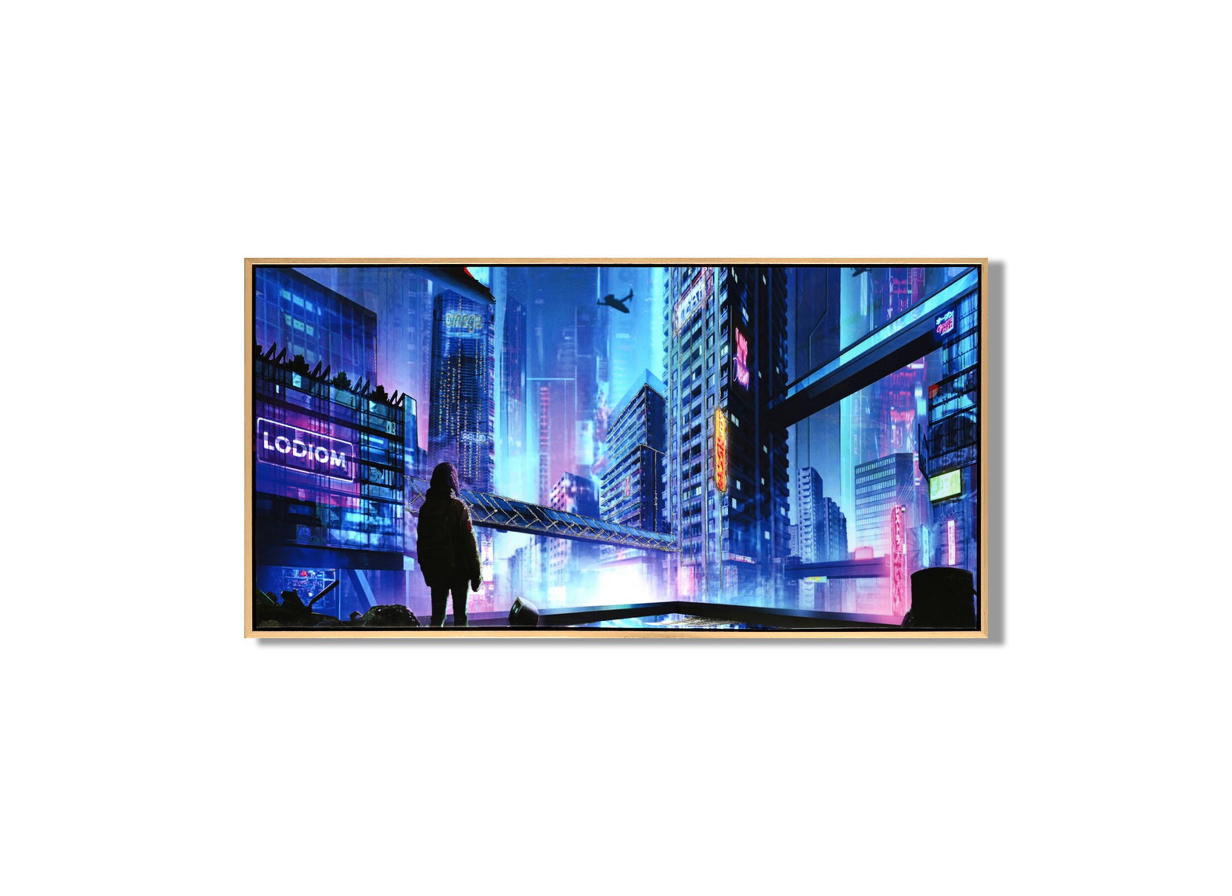 Print op canvas Blue City 40x80cm
