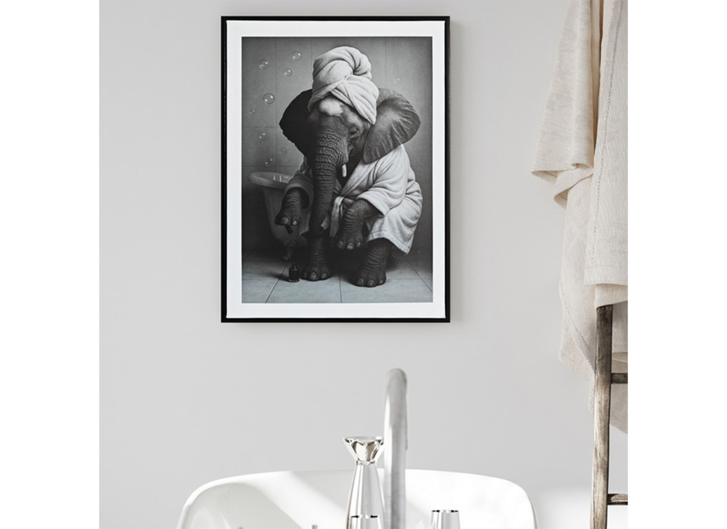 Sfeerfoto - Print op canvas Elephant 30x40cm
