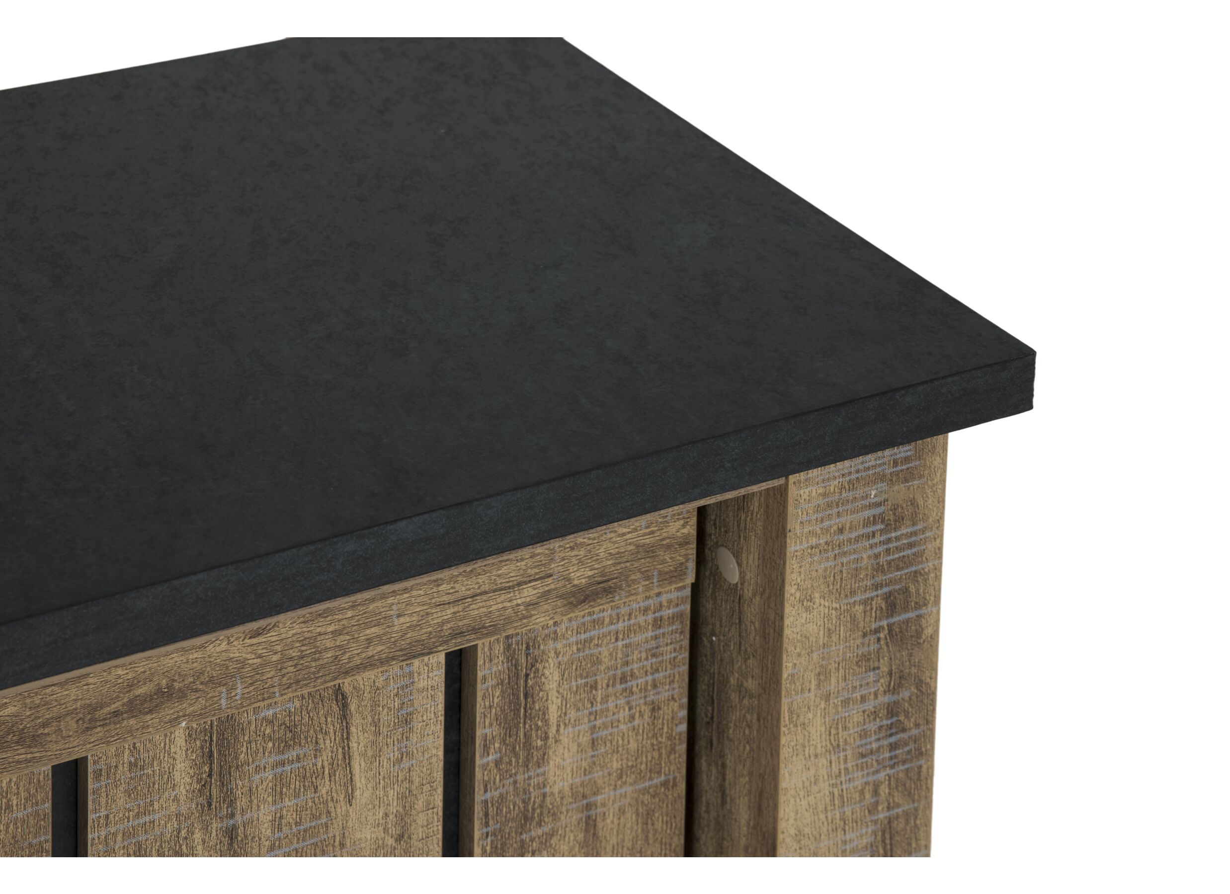 Dressoir Etienne 221cm - decor - industriële eik & zwart