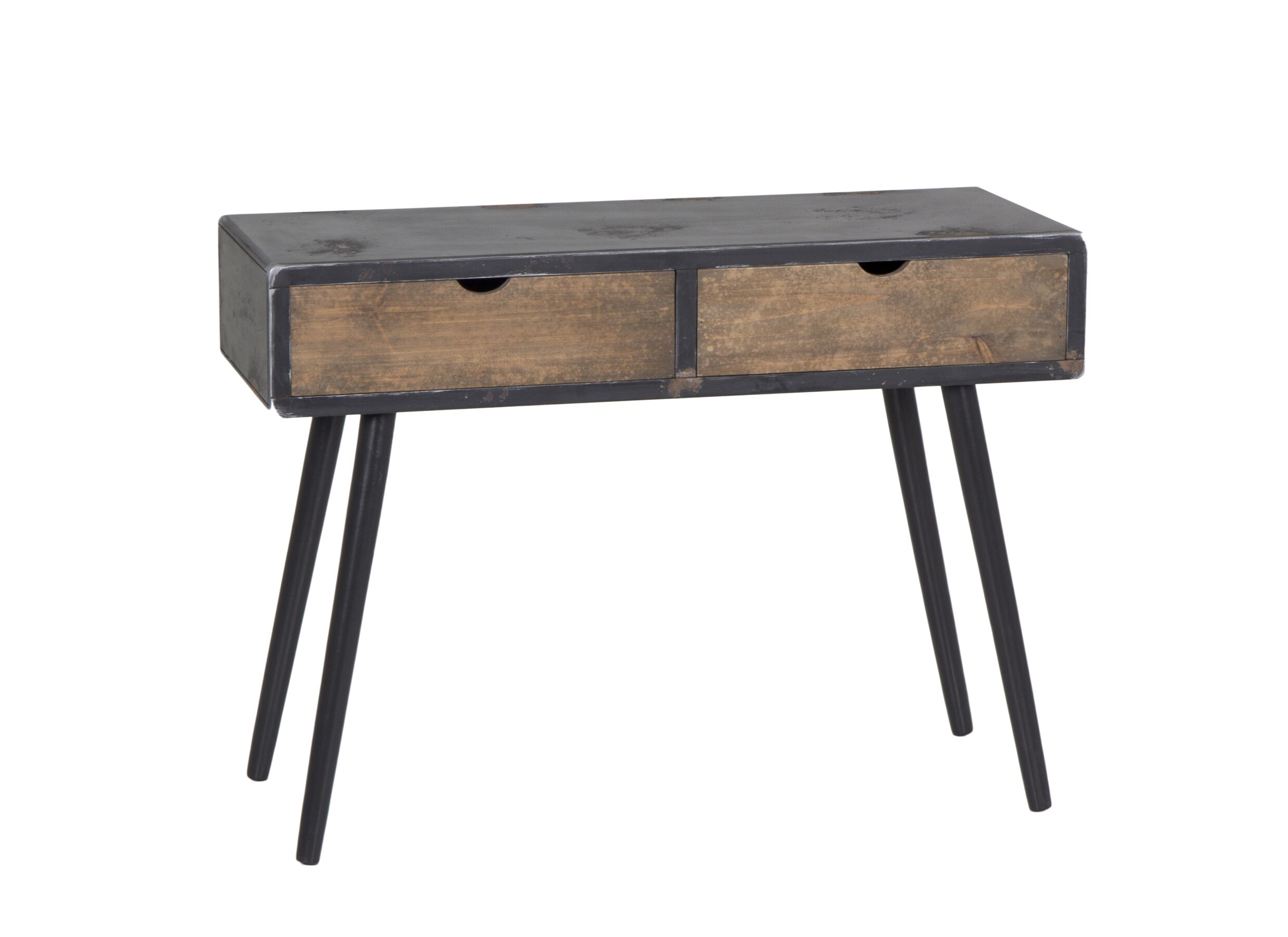 Plus Important - Console Esperanto 100x42x72cm - sapin massif & décor - naturel/noir