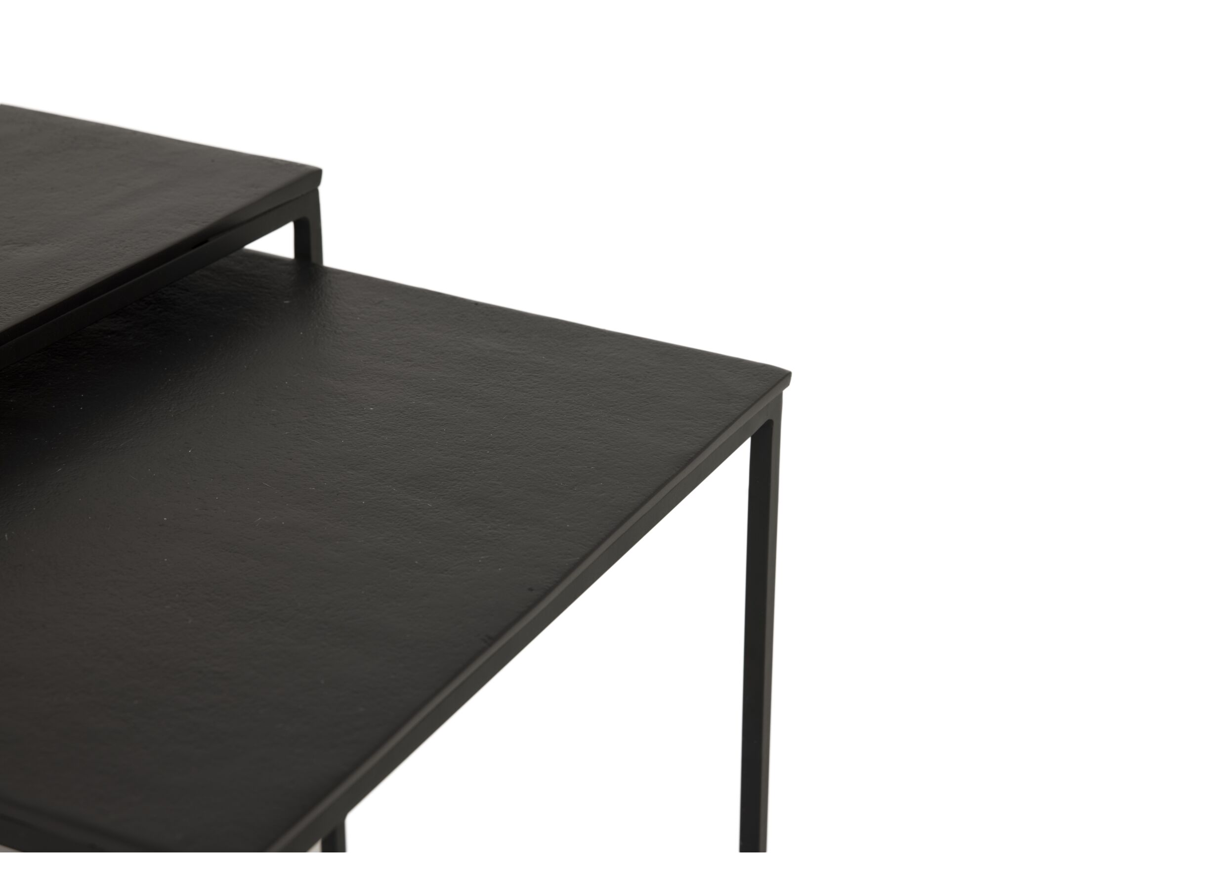 Table basse Coltrane métal carré lot de 2