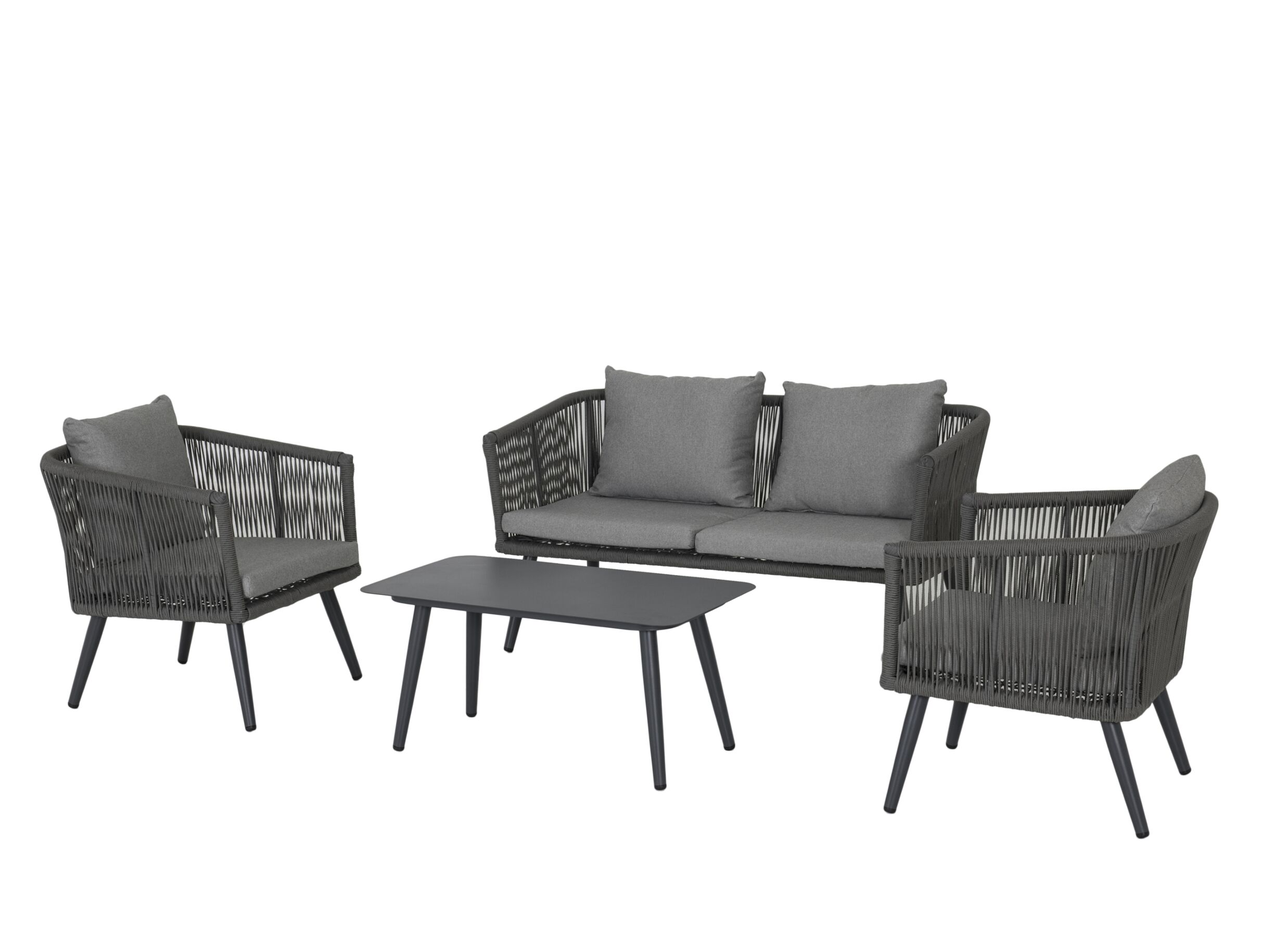 Loungeset Ginger aluminium - antraciet - Salon lounge Ginger aluminium - anthracite
