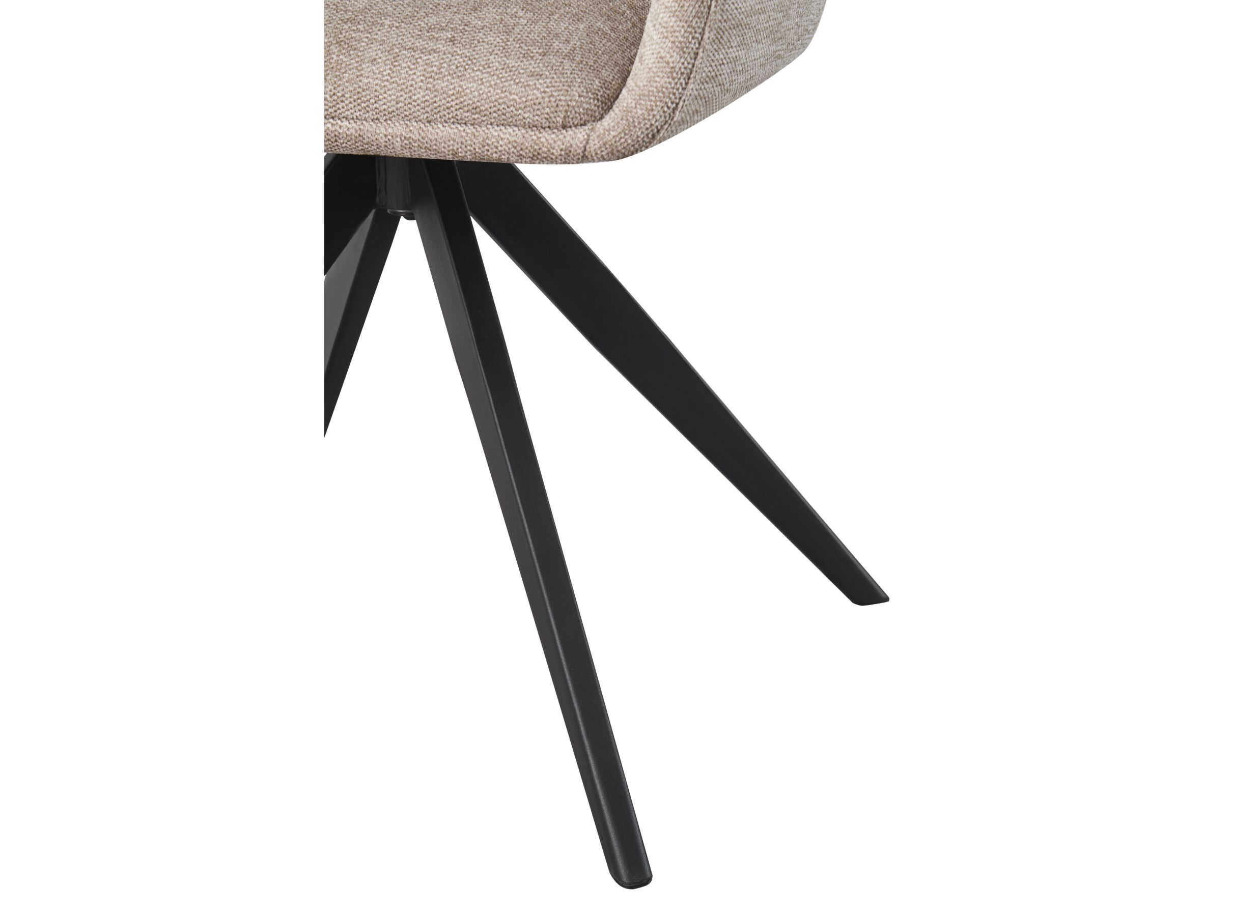 Detailfoto - Draaistoel Sirius 57x60x83cm - stof - beige