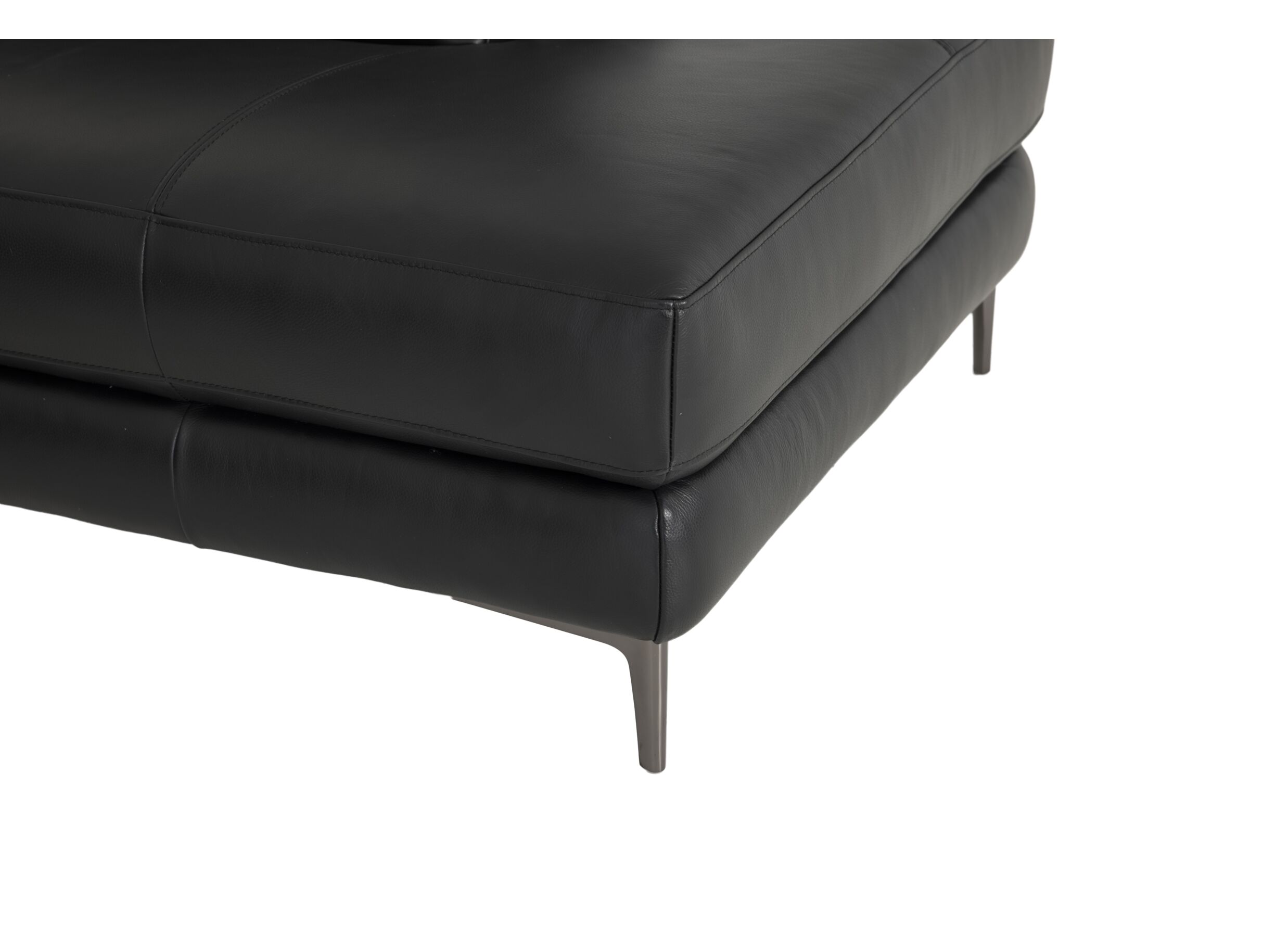 Hoeksalon After 295x232cm - leder - zwart met relax