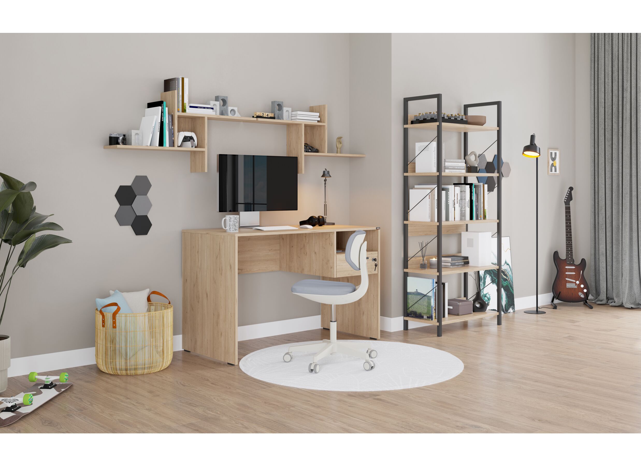 Sfeerfoto - Bureau Kyoto 120x60x75cm - melamine - florida oak