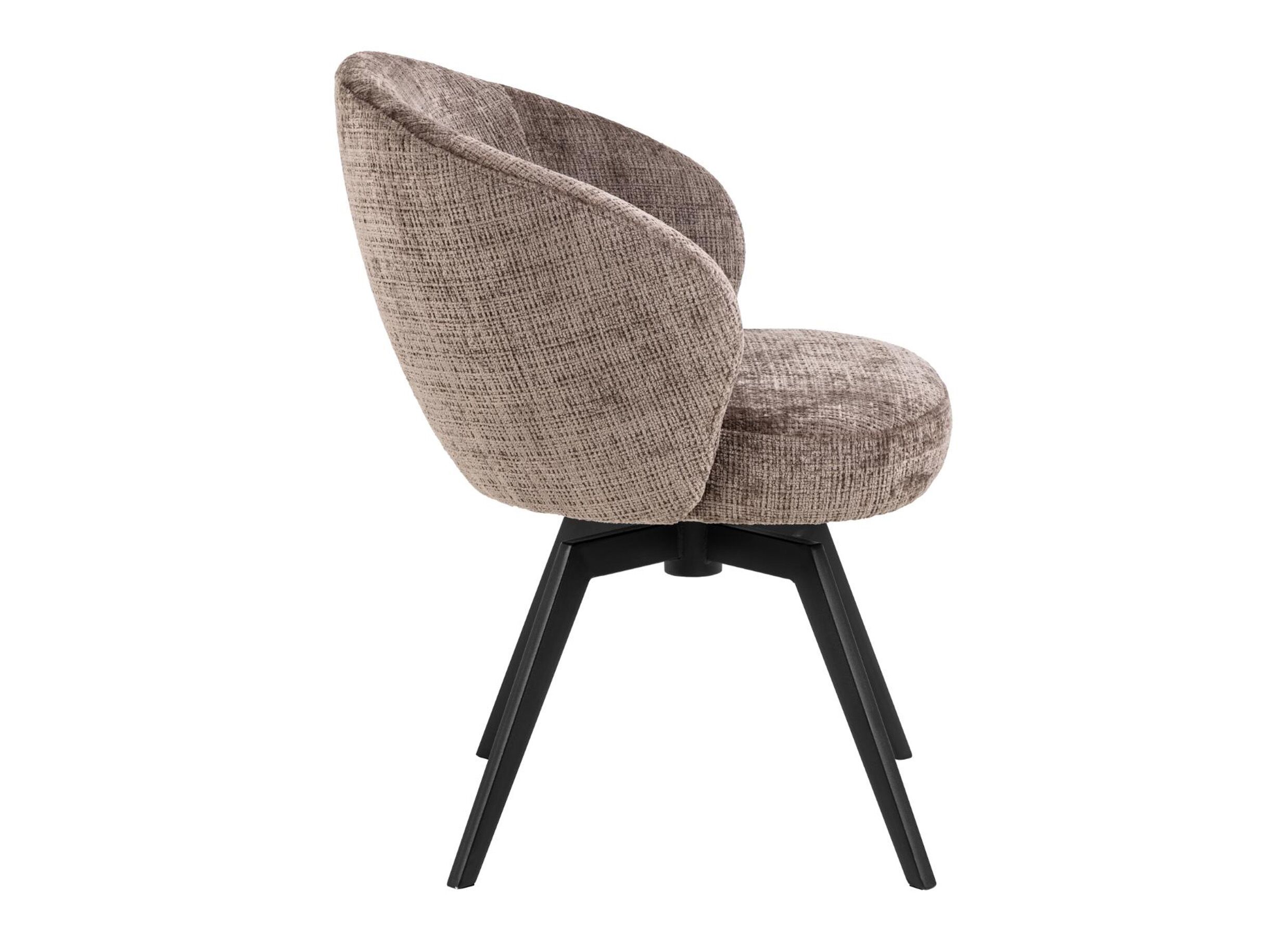 Aperçu - Chaise pivotante tissu - brun