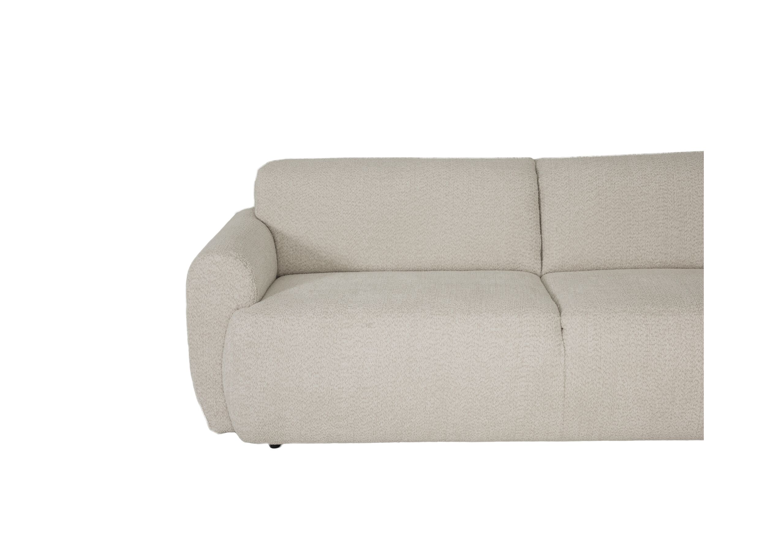 Detail - Canapé d'angle Malmo 340x171cm - tissu - beige