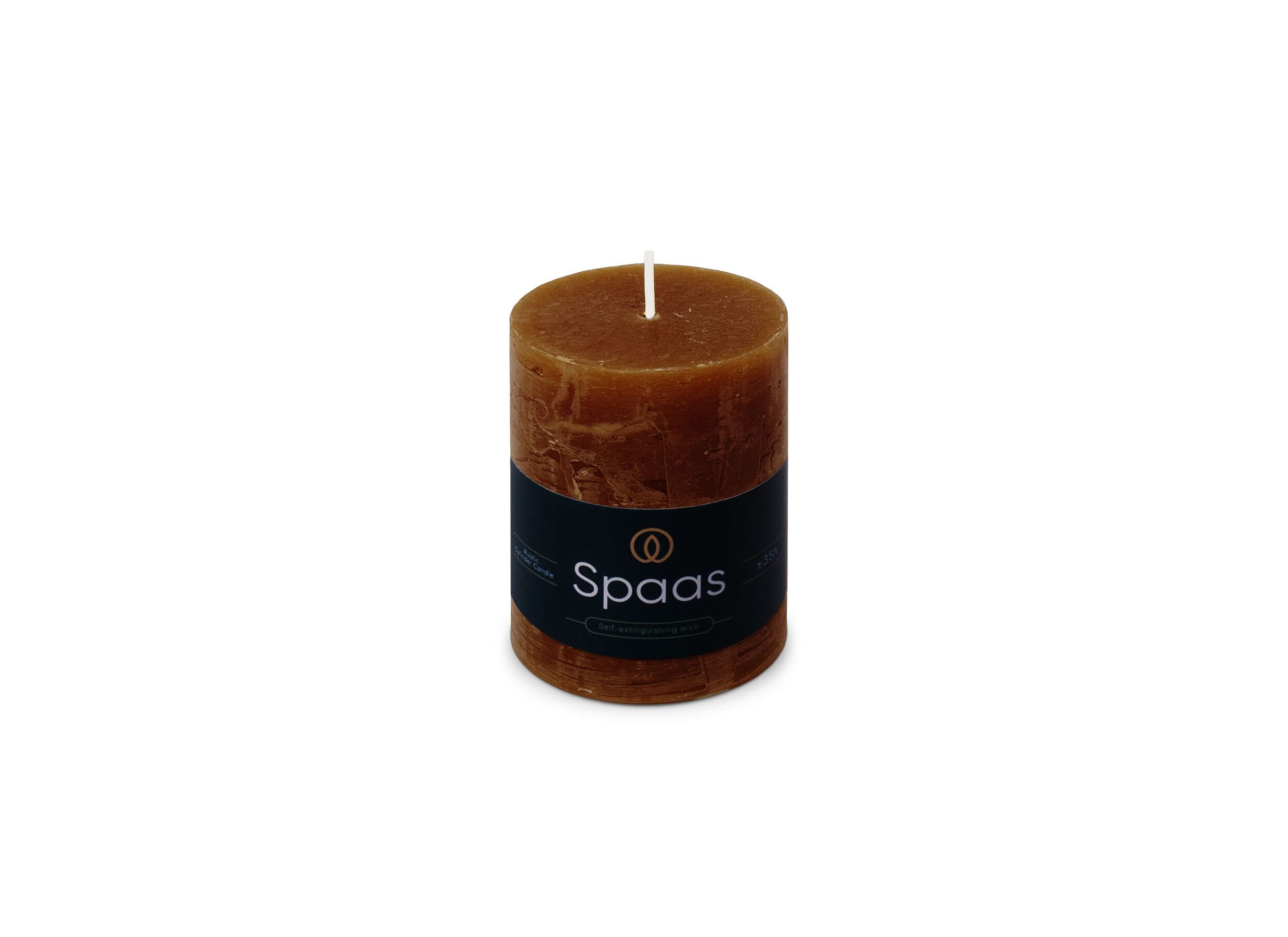 Kaars Cilinder Rustiek cognac - Bougie Cylindre Rustique cognac