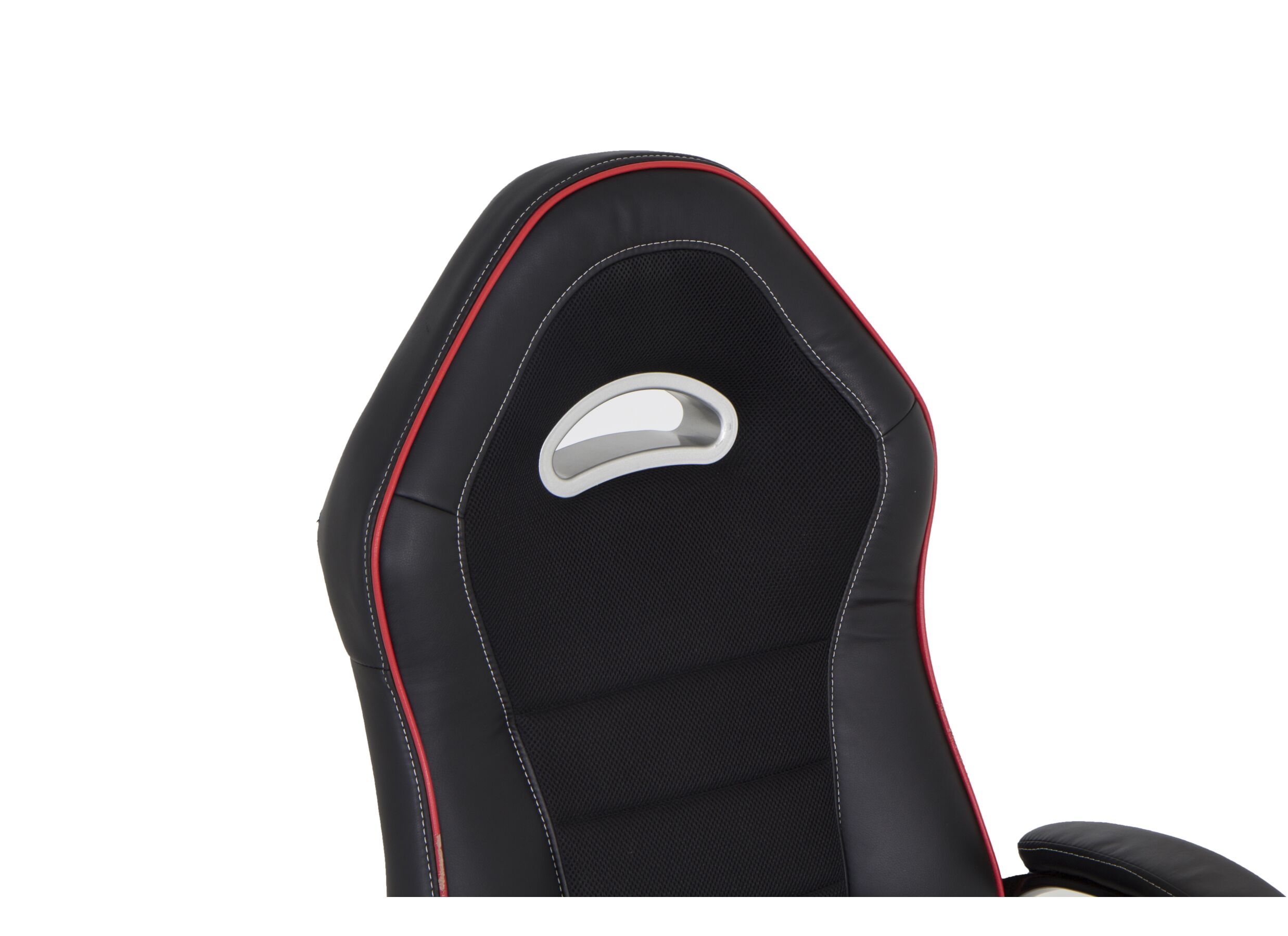 Chaise gamer Trooper 67x77x132cm - similicuir - noir rouge