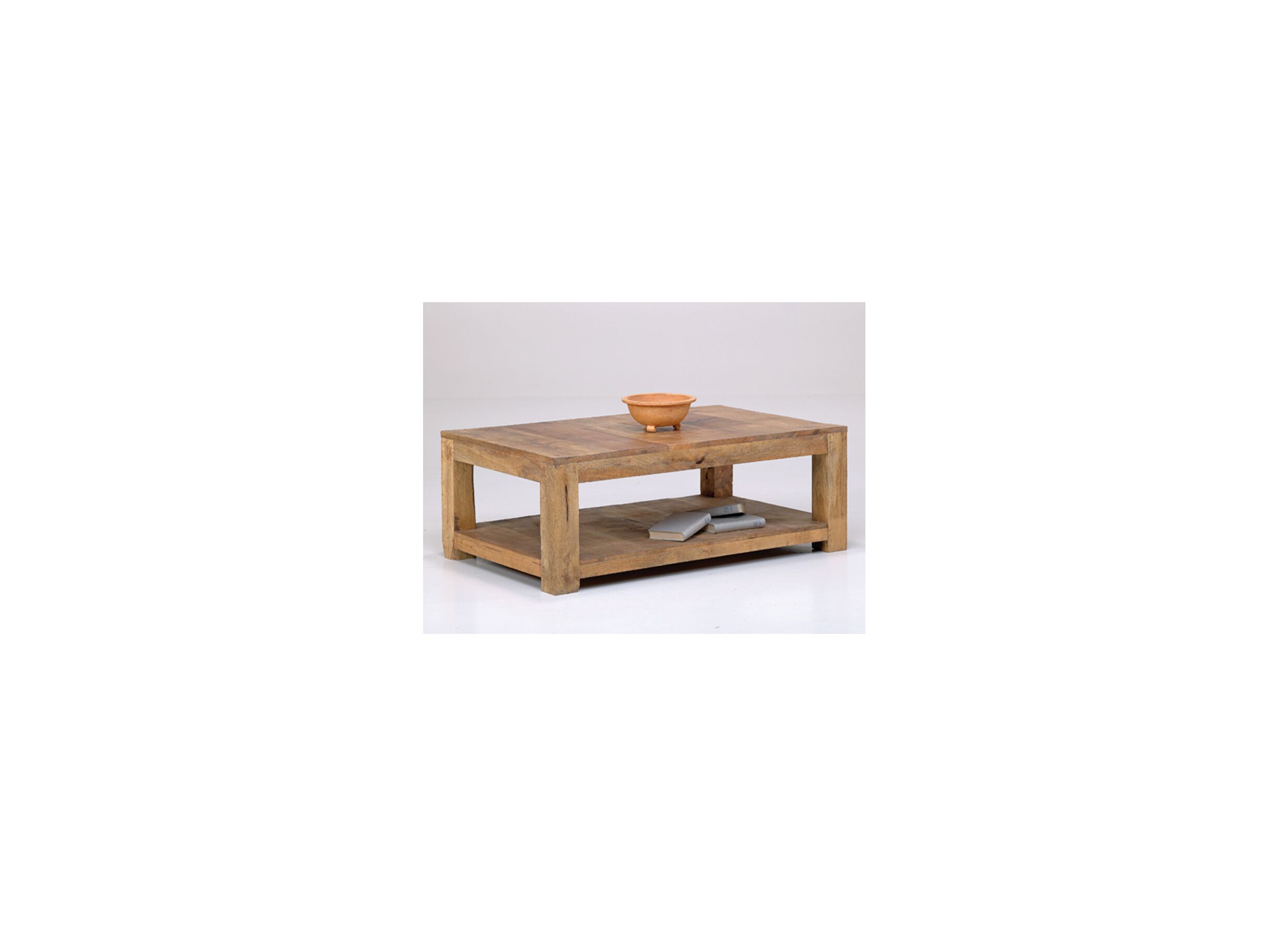 Table basse Faust 123x75cm - mangue massif - naturel