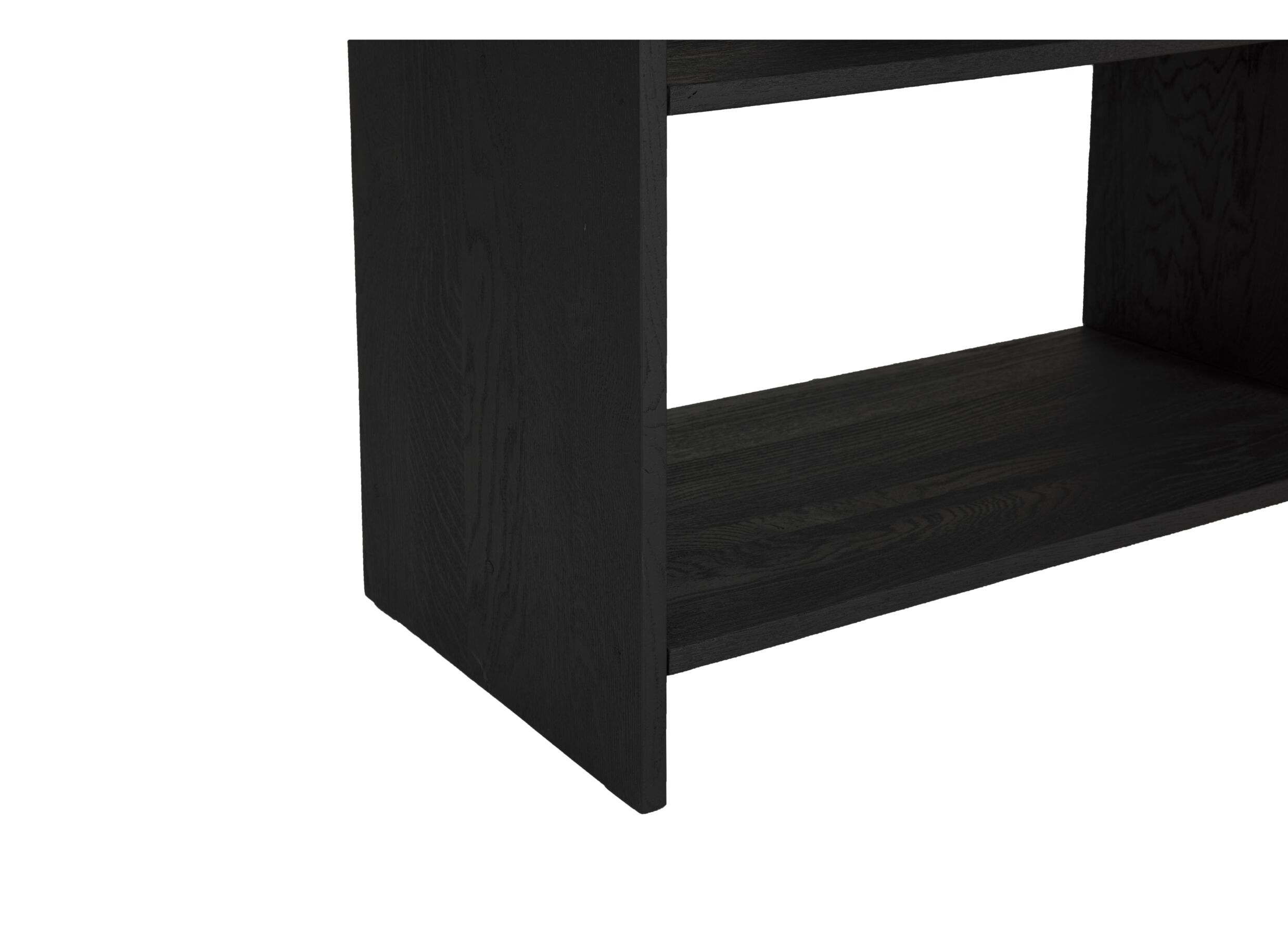 Étagère Mauri 120x40x210cm - chêne massif - noir
