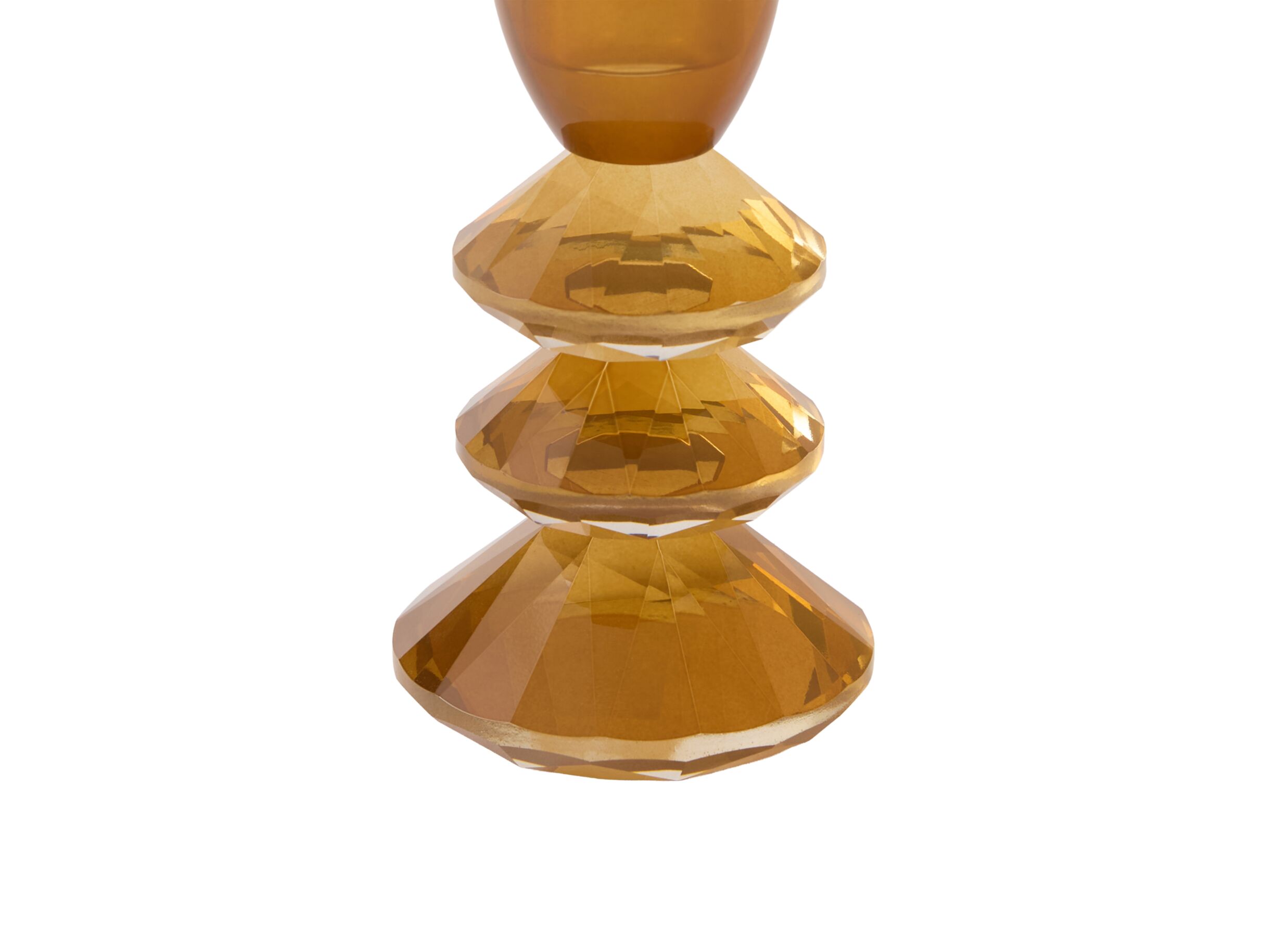 Detail - Porte-bougie Rovelo H14cm - verre - marron foncé