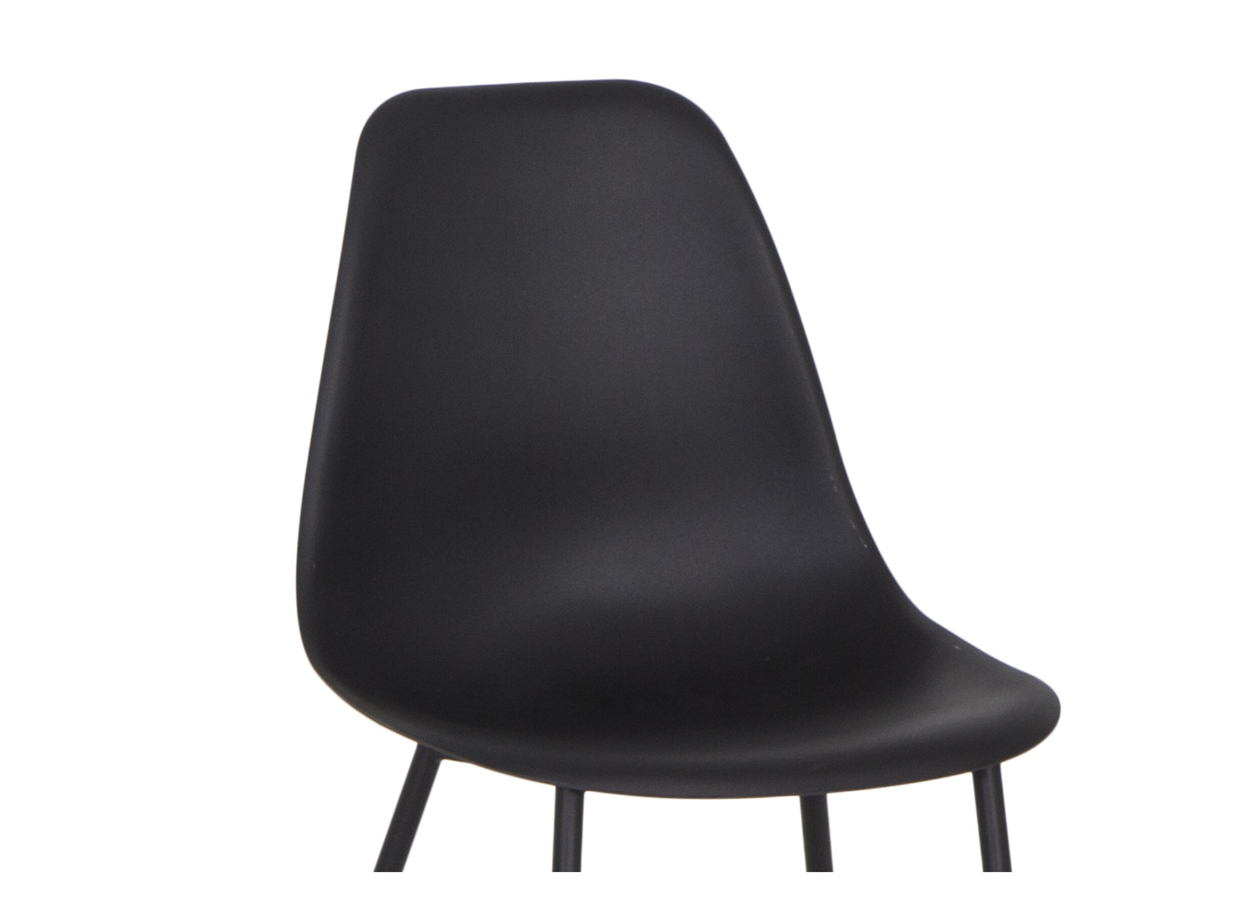 Chaise coque Goy 46x52,5x82,5cm - polypropylène - noir