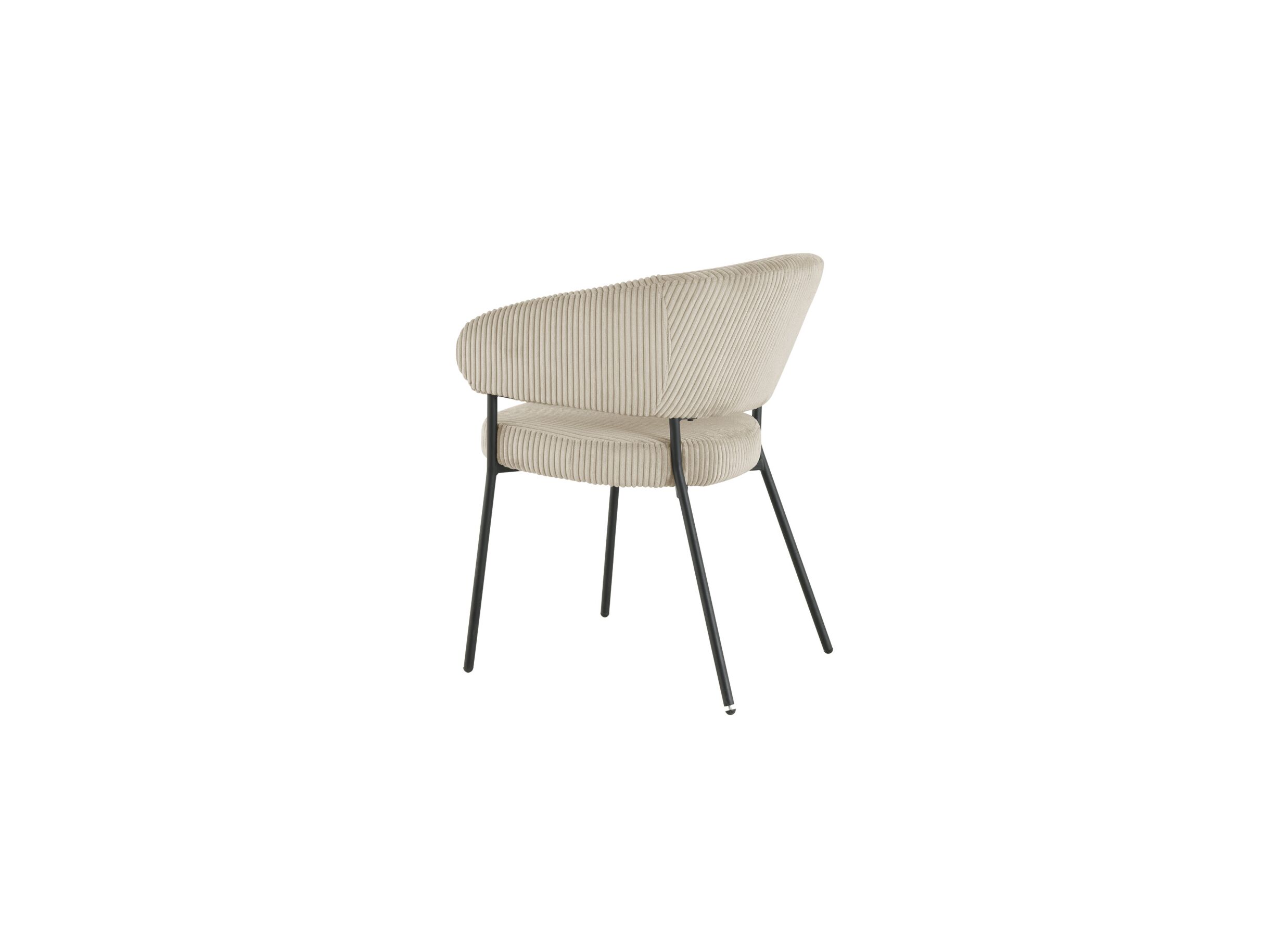 Overzichtsfoto - Stoel Caly 60x62x81cm - ribfluweel - beige