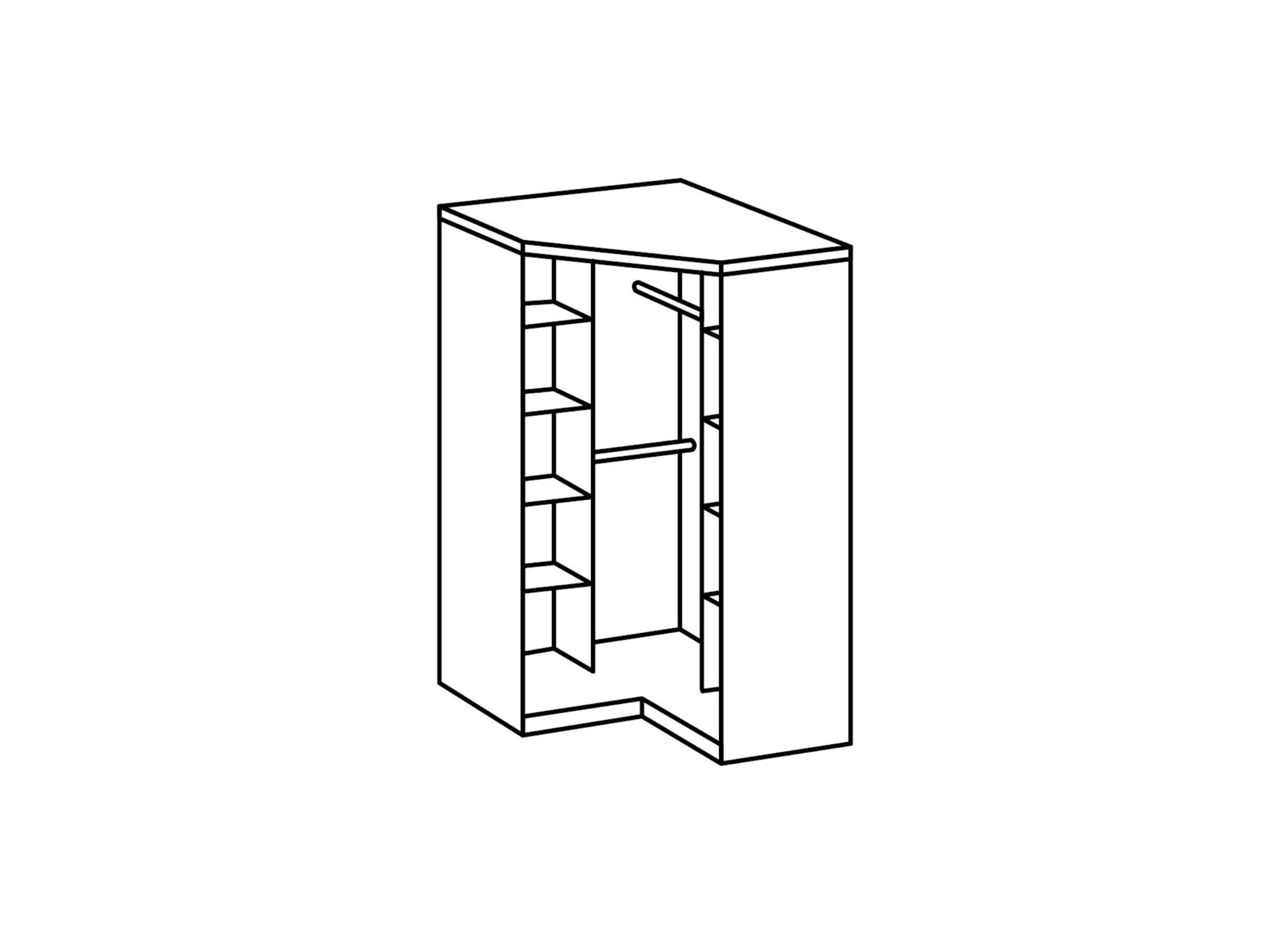 Garde-robe Cariba 120cm - décor - sanremo/blanc