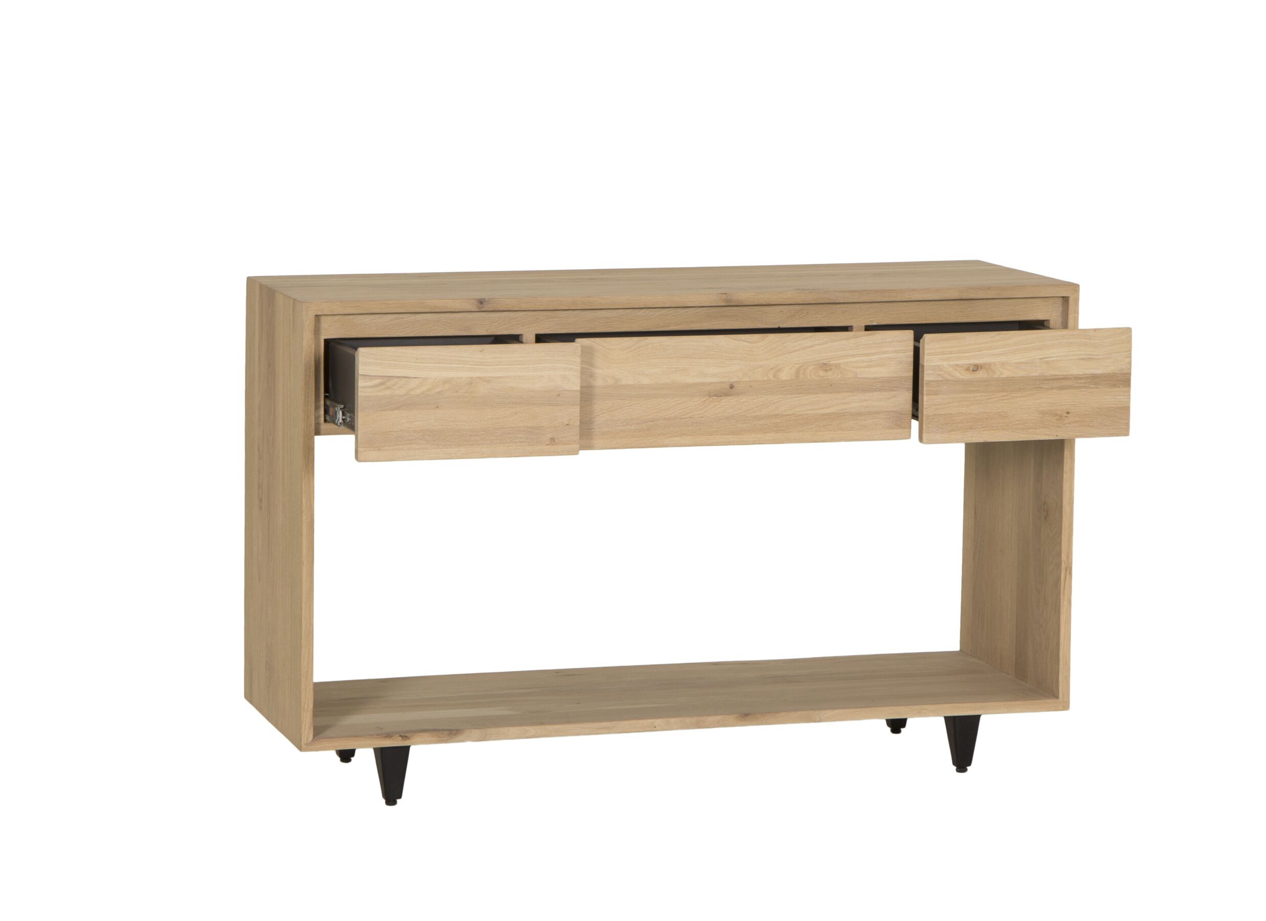 Console Palacio 130x40cm - chêne massif & décor - naturel