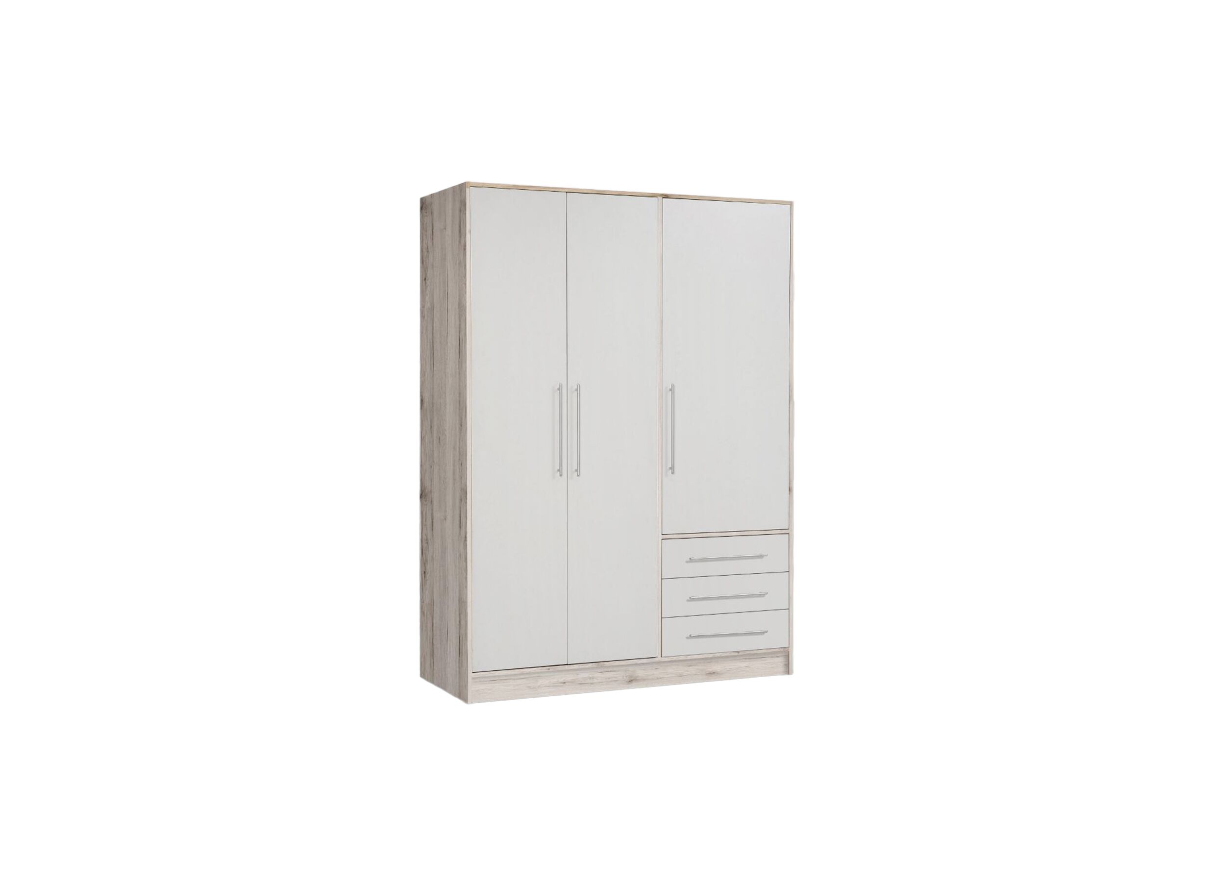 Garde-robe 145cm - Garde-robe Jupiter 145cm - décor - chêne sable/blanc