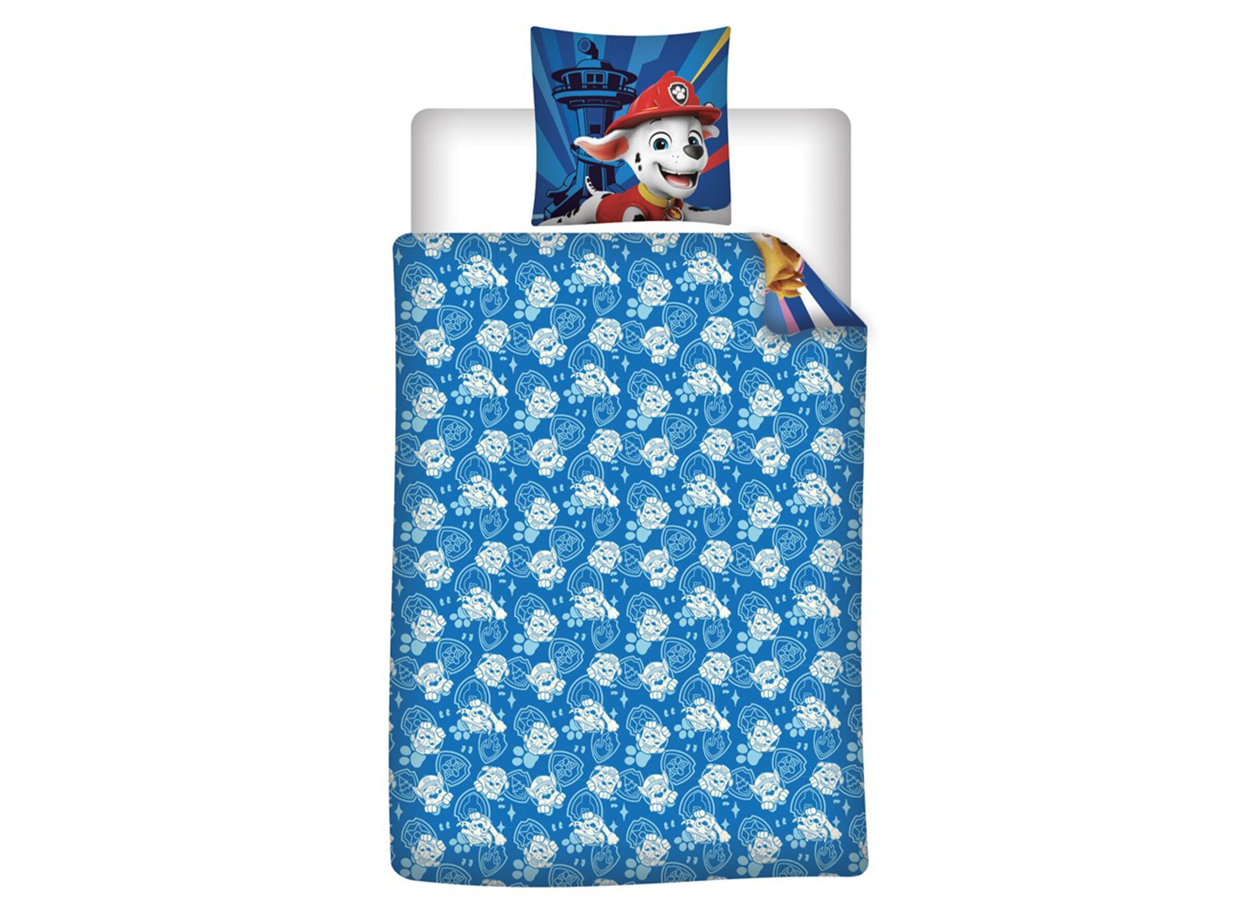Aperçu - Housse de couette Paw Patrol 140x200cm - polycoton - bleu