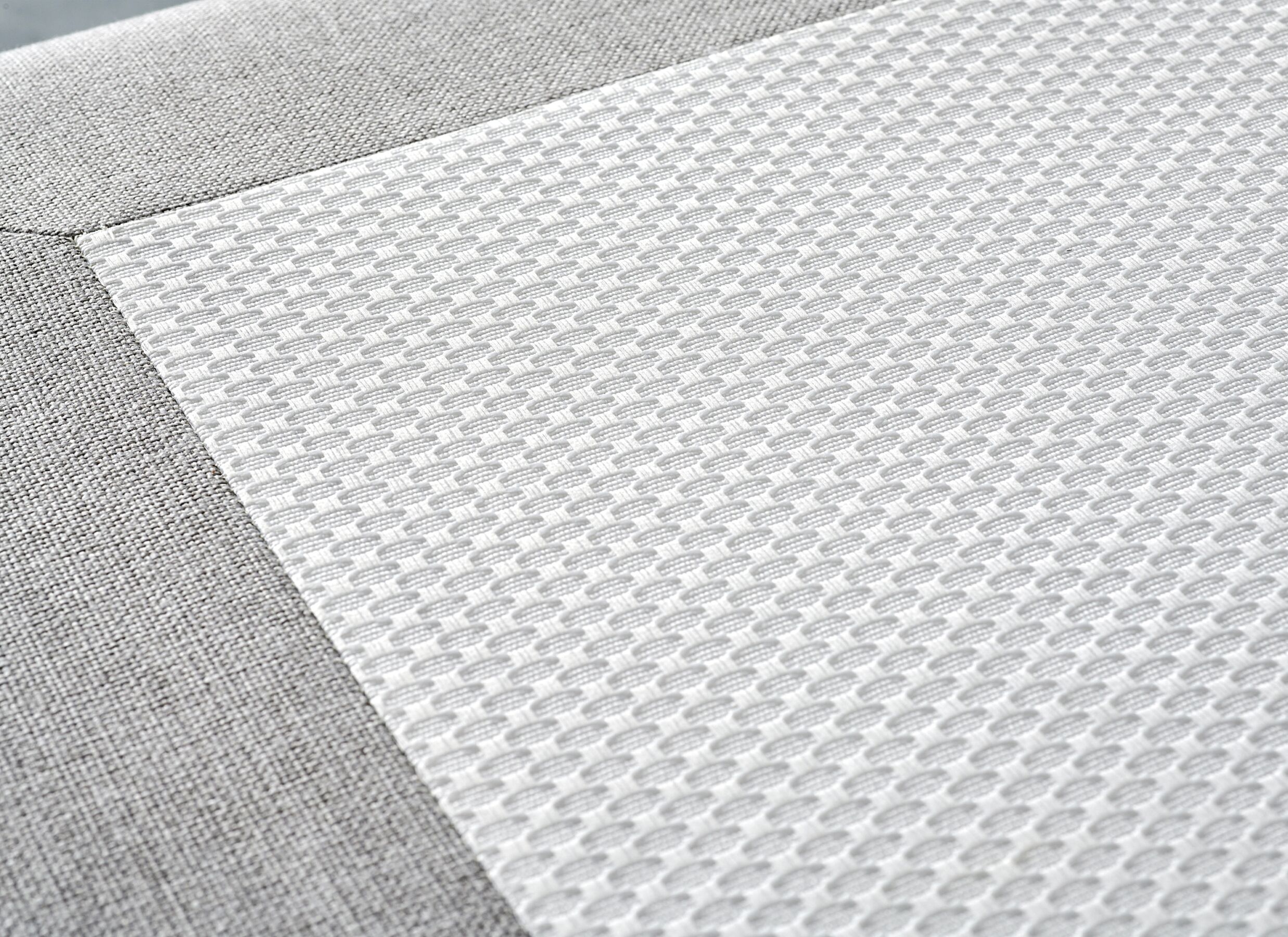Detailfoto - Bedbox Cosy 140x200cm - stof - lichtgrijs met opbergruimte