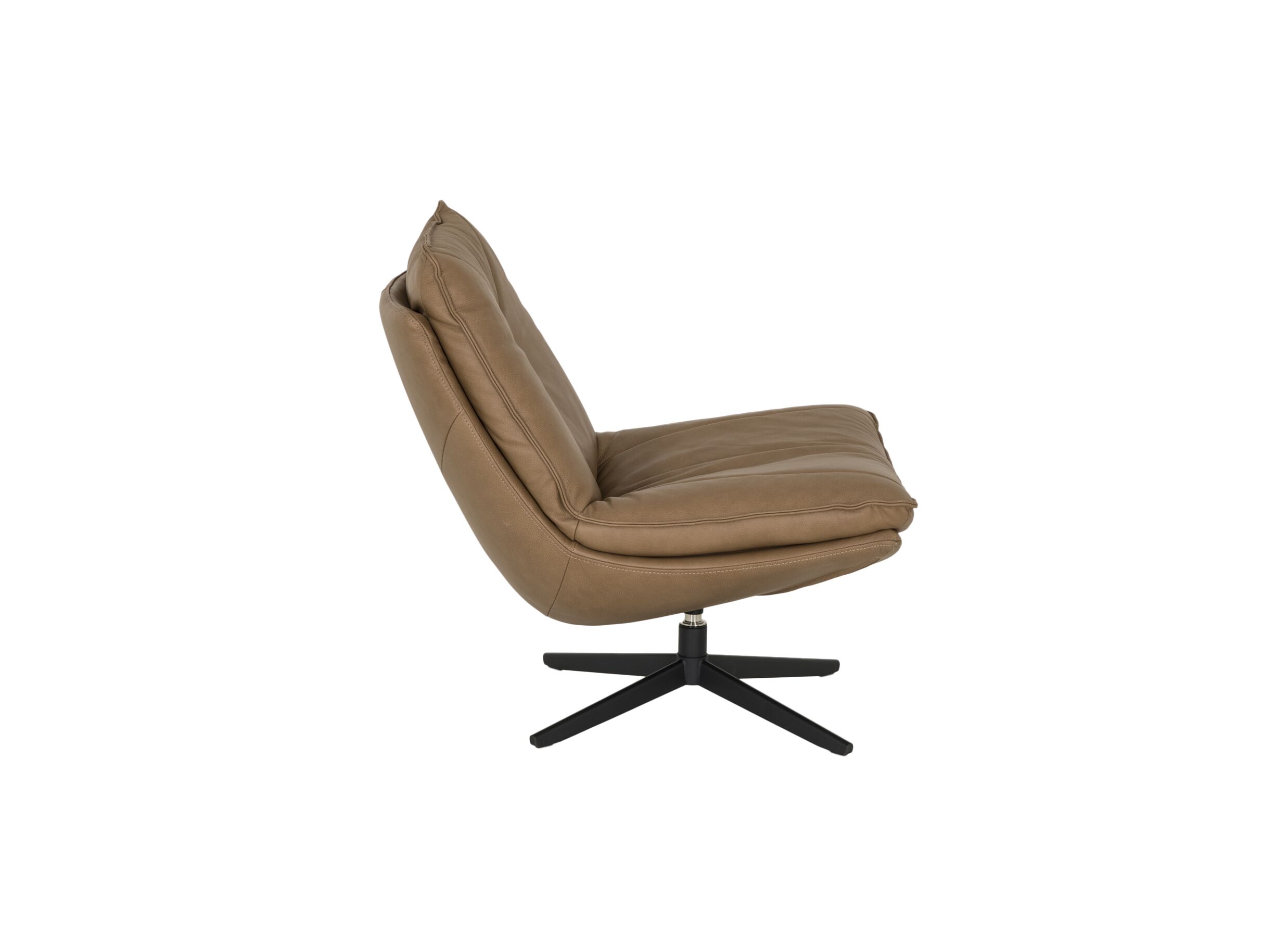 Overzichtsfoto - Draaifauteuil A8036 75x90x87cm - leder - cognac