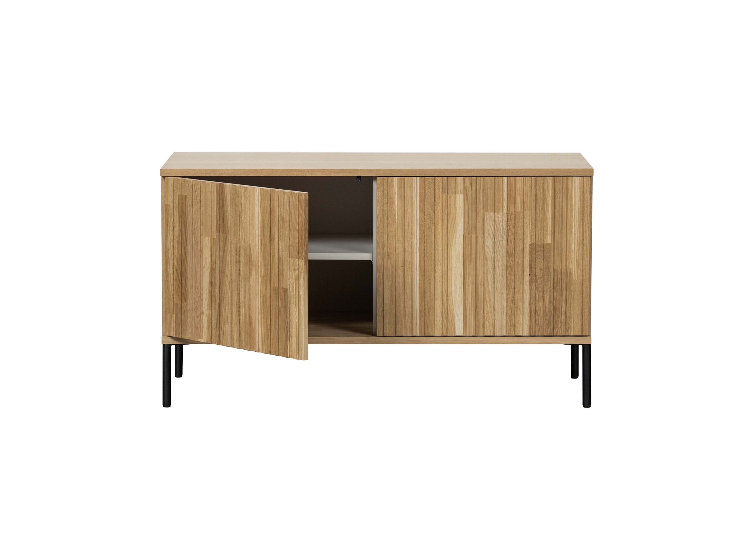 Aperçu - Meuble TV New Gravure 100x44x56cm - placage chêne - naturel