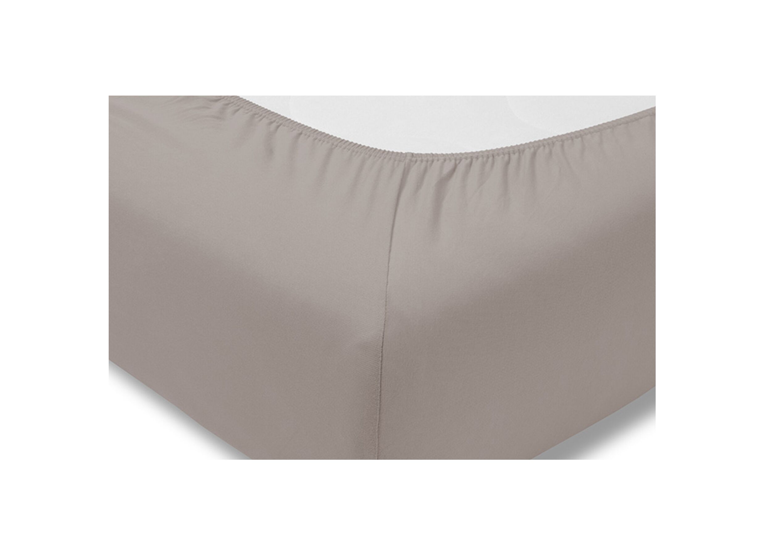 Detail - Drap-housse 140/160x200/220cm jersey coton taupe