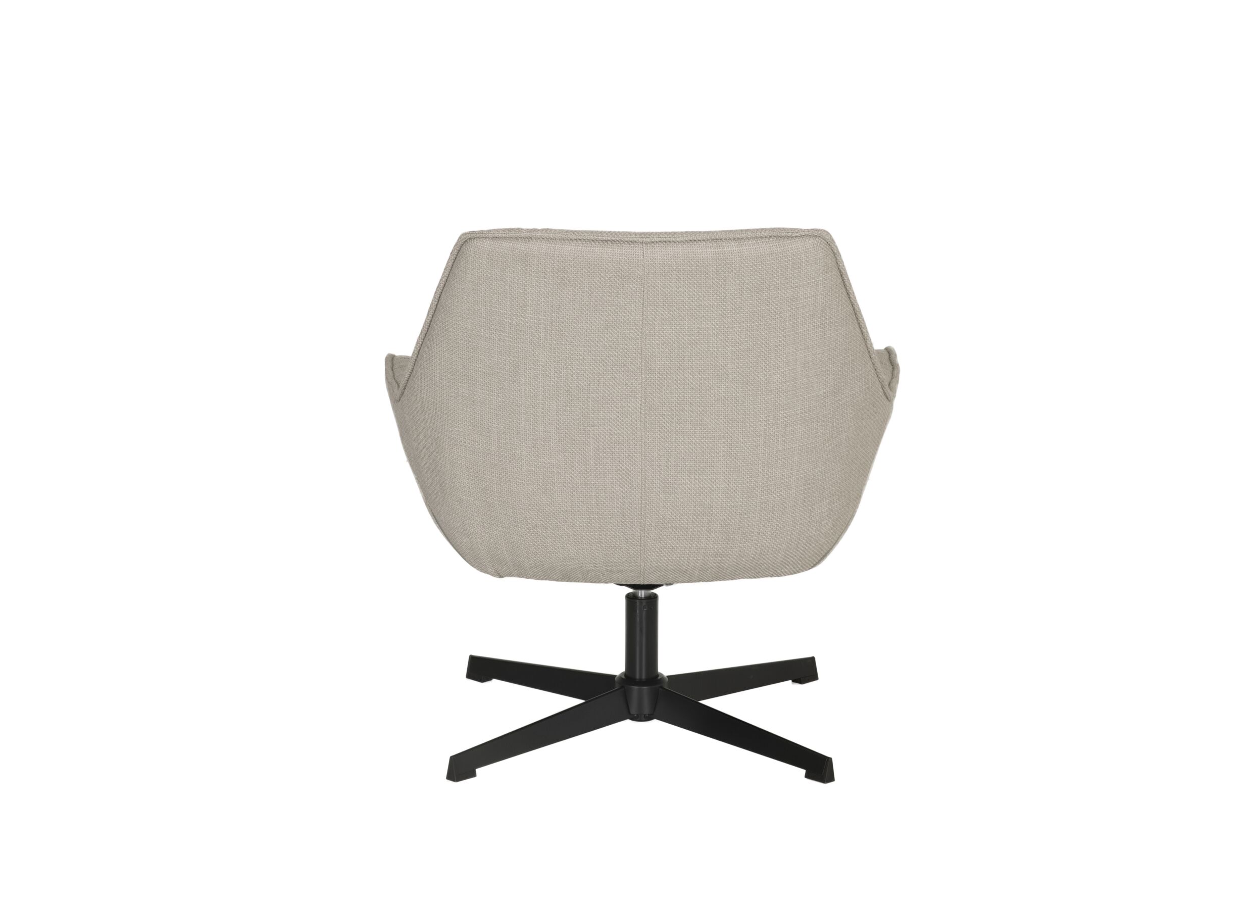 Fauteuil pivotant Tauris 78x90x82cm - tissu - beige