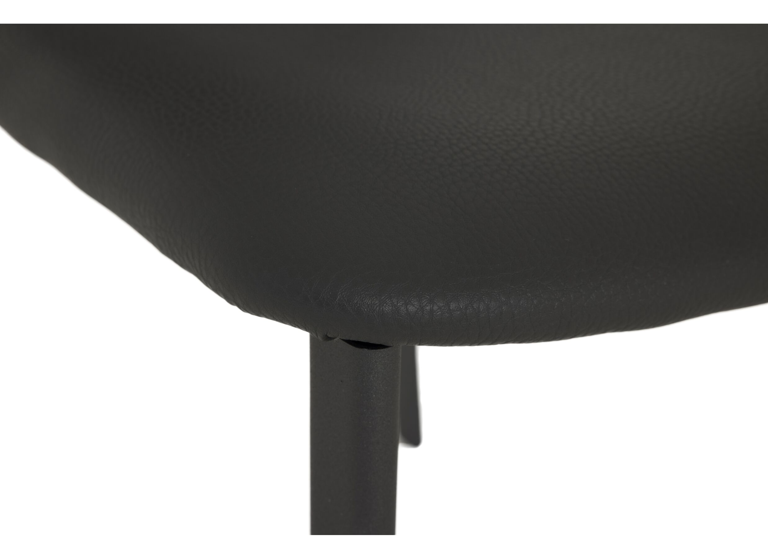 Chaise Lugano 46,5x55x81,5cm - acier/similicuir -anthracite