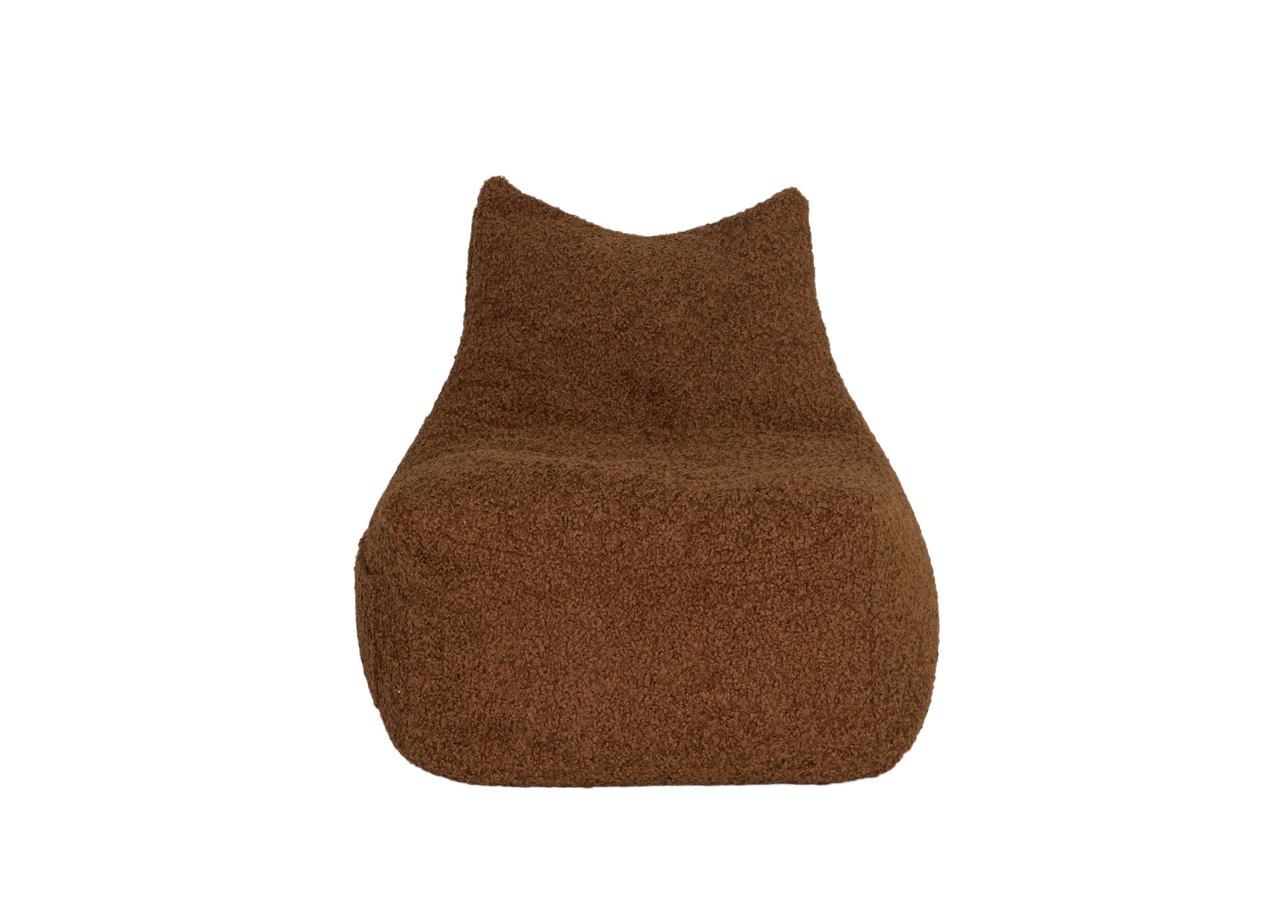 Aperçu - Pouf poire Karina bouclé brun