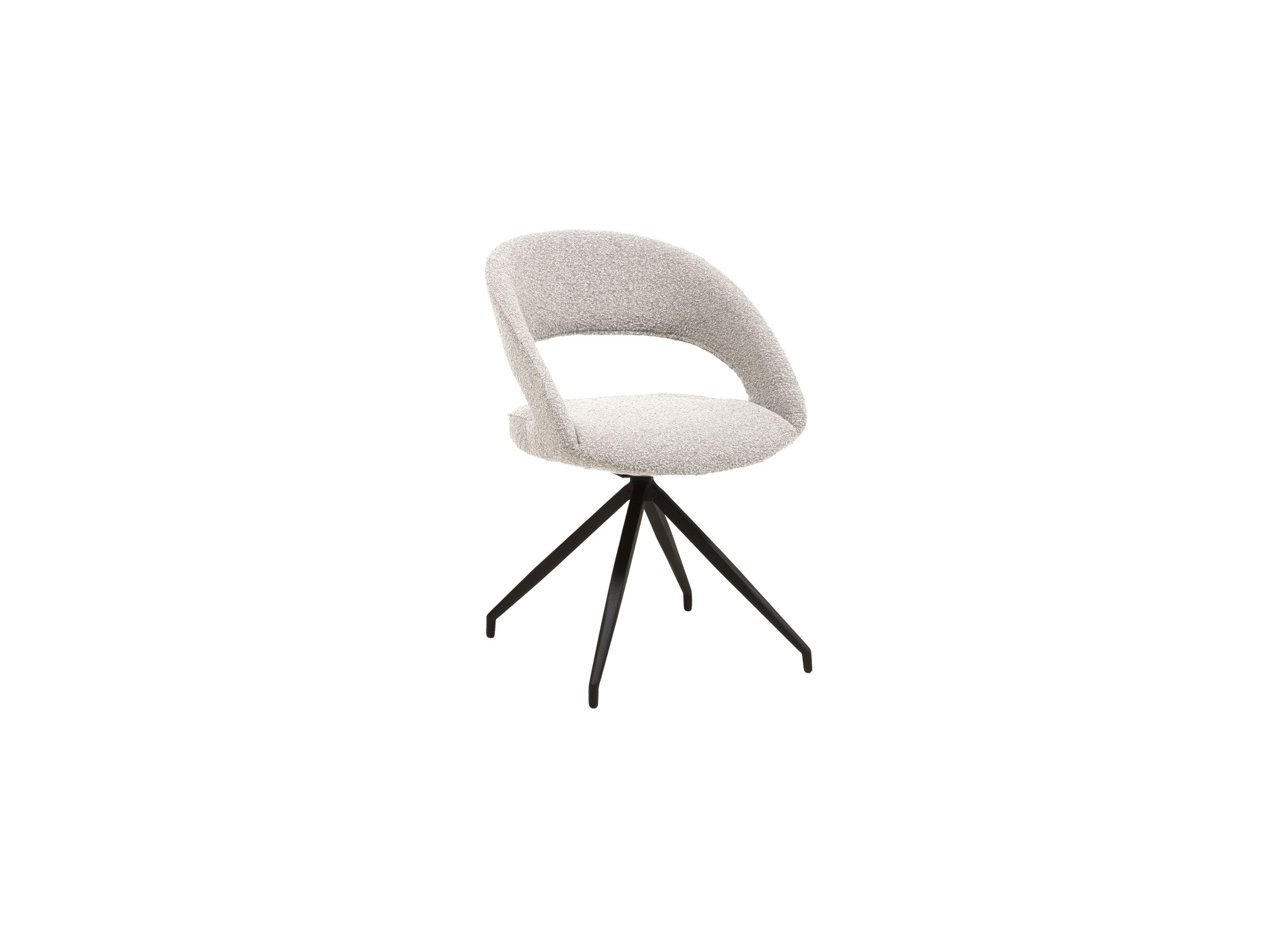 Chaise pivotante Yara tissu blanc - Chaise pivotante Yara 47,5x59,5x84,5cm - tissu - blanc