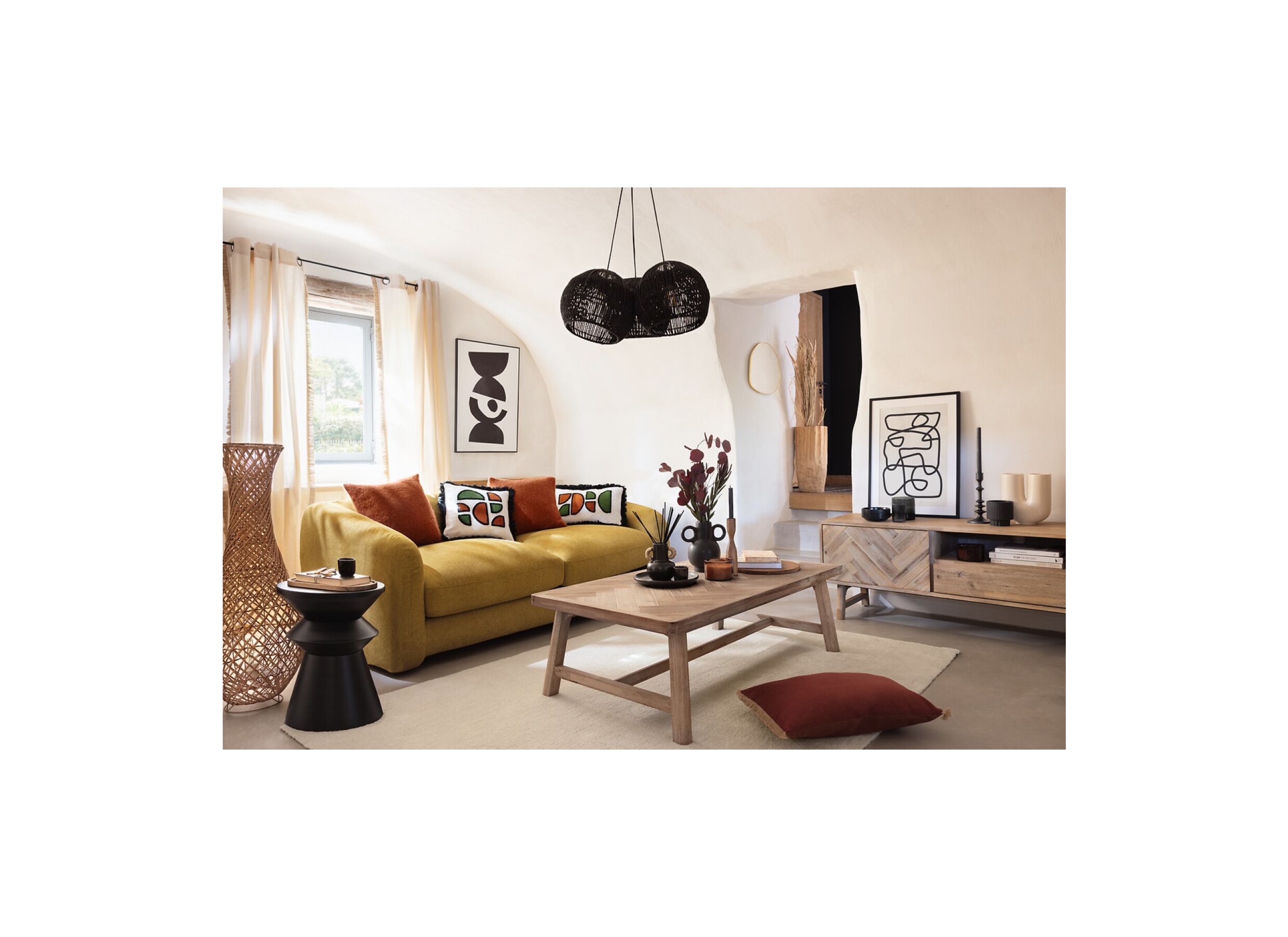 Foto ambiance - Table d'appoint Totem Sohan Ø36XH48,5cm