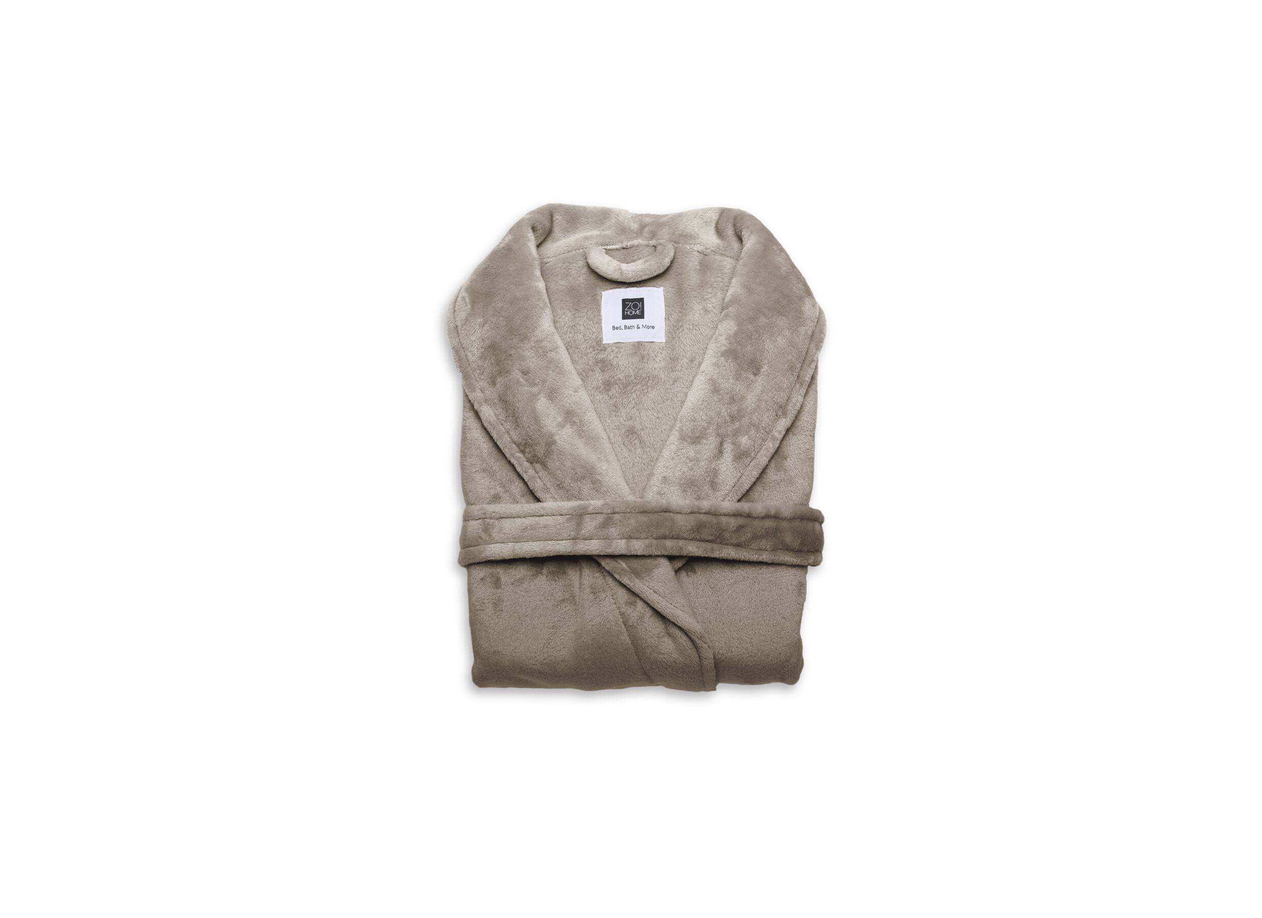 Overzichtsfoto - Badjas L flanel shady sand