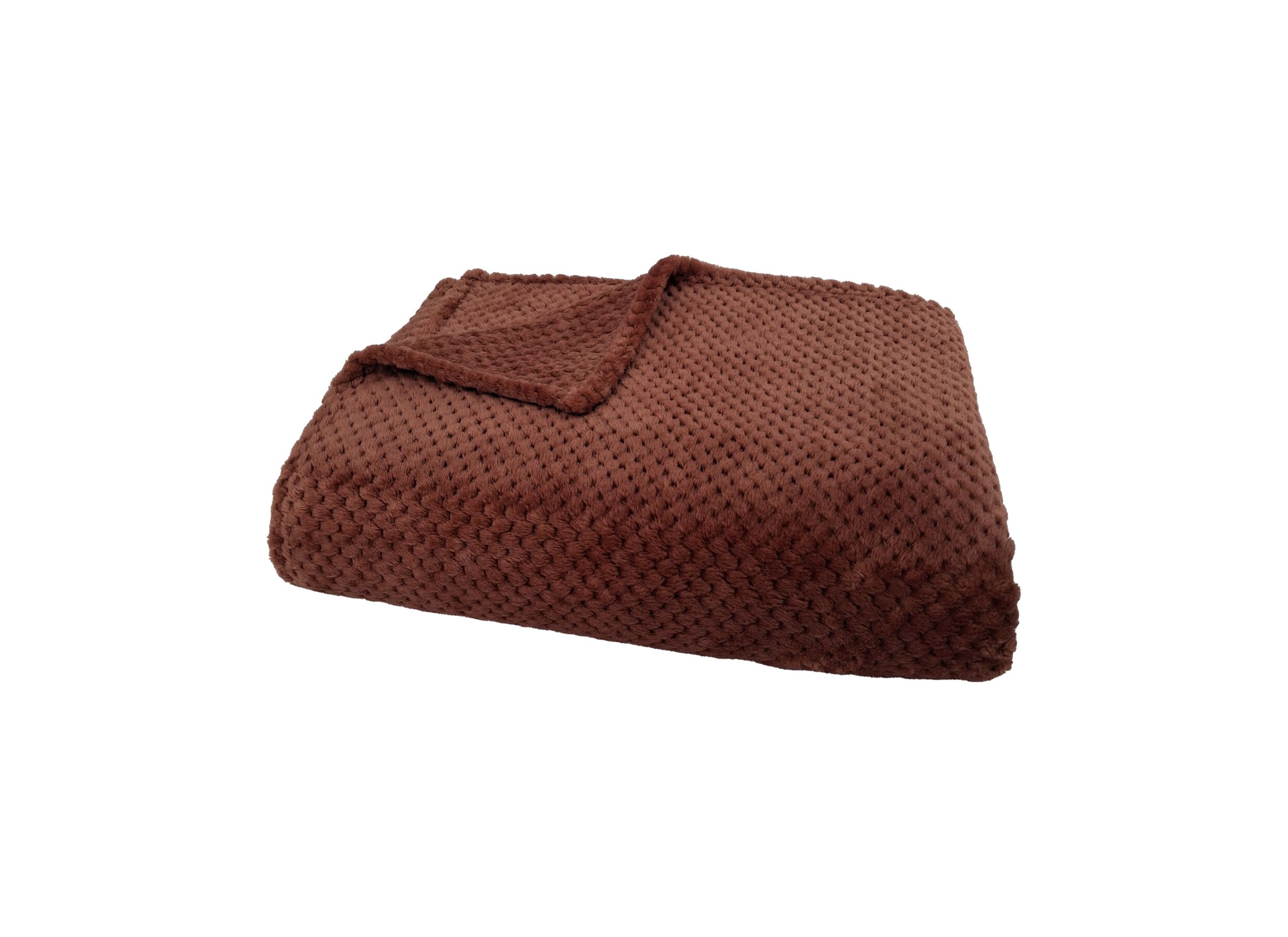 Aperçu - Plaid Bristol 150x200cm - microfibre - figue