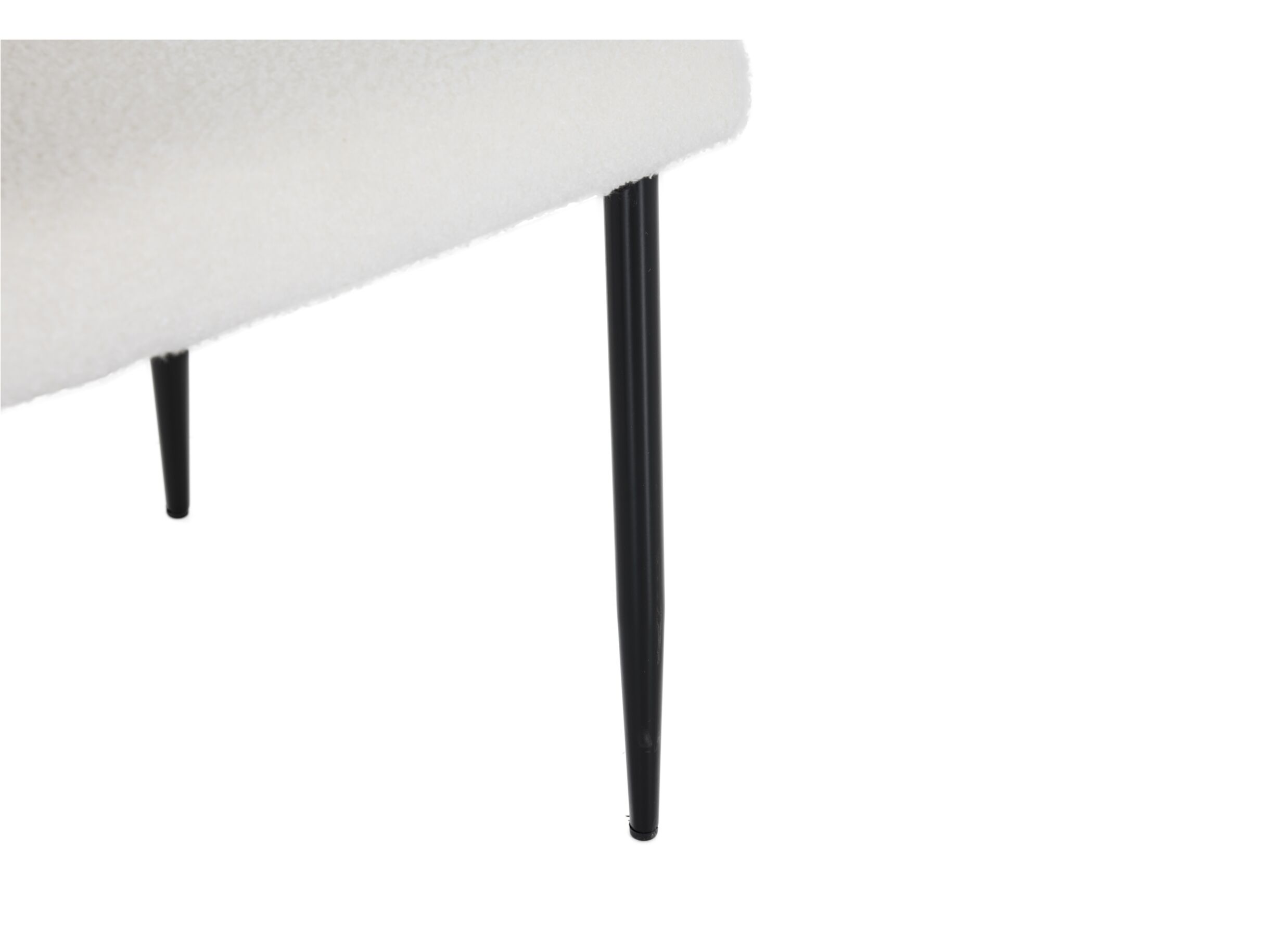 Detail - Chaise Gattino 55,5x48x81cm - bouclé - blanc