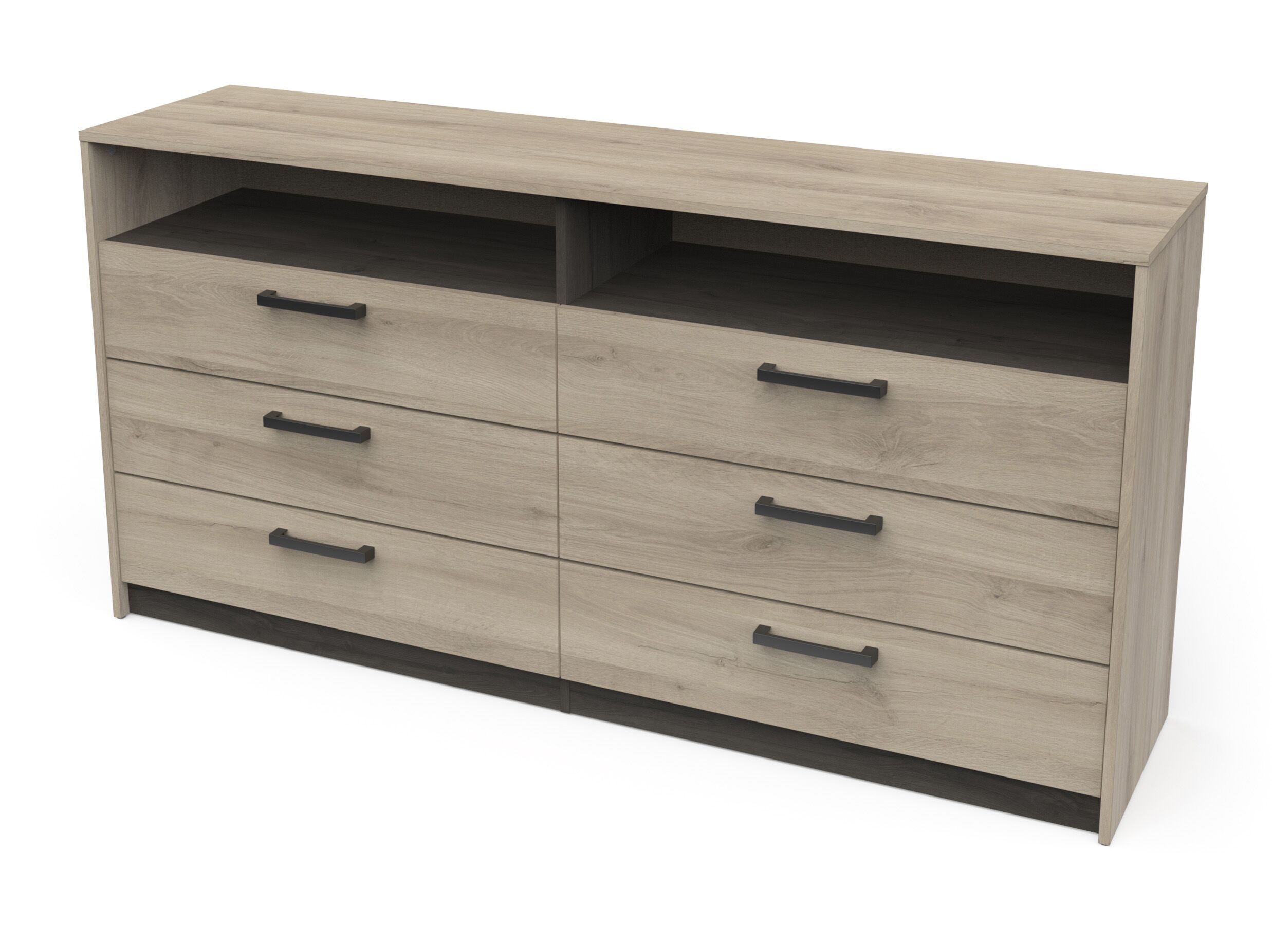 Overzichtsfoto - Commode Watson 163x40x81cm - decor - kronberg/waterford eik