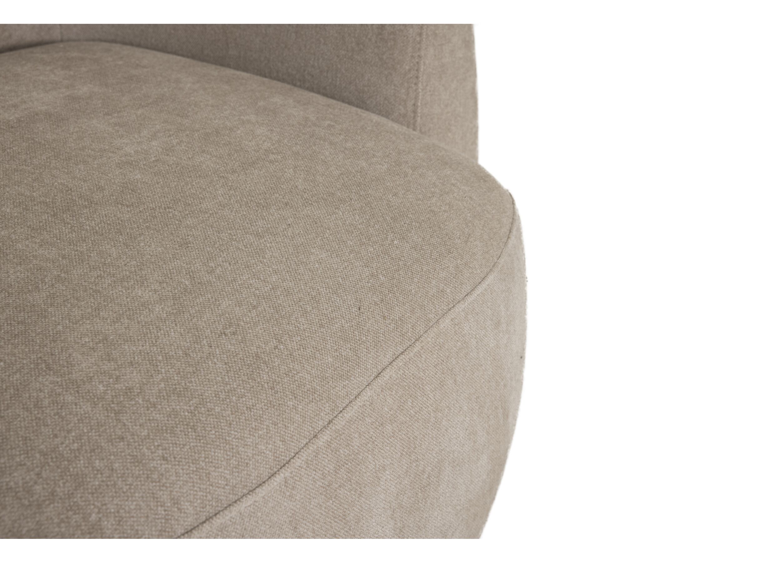 Detail - Fauteuil pivotant Gela 85x95x80cm - tissu - brun clair