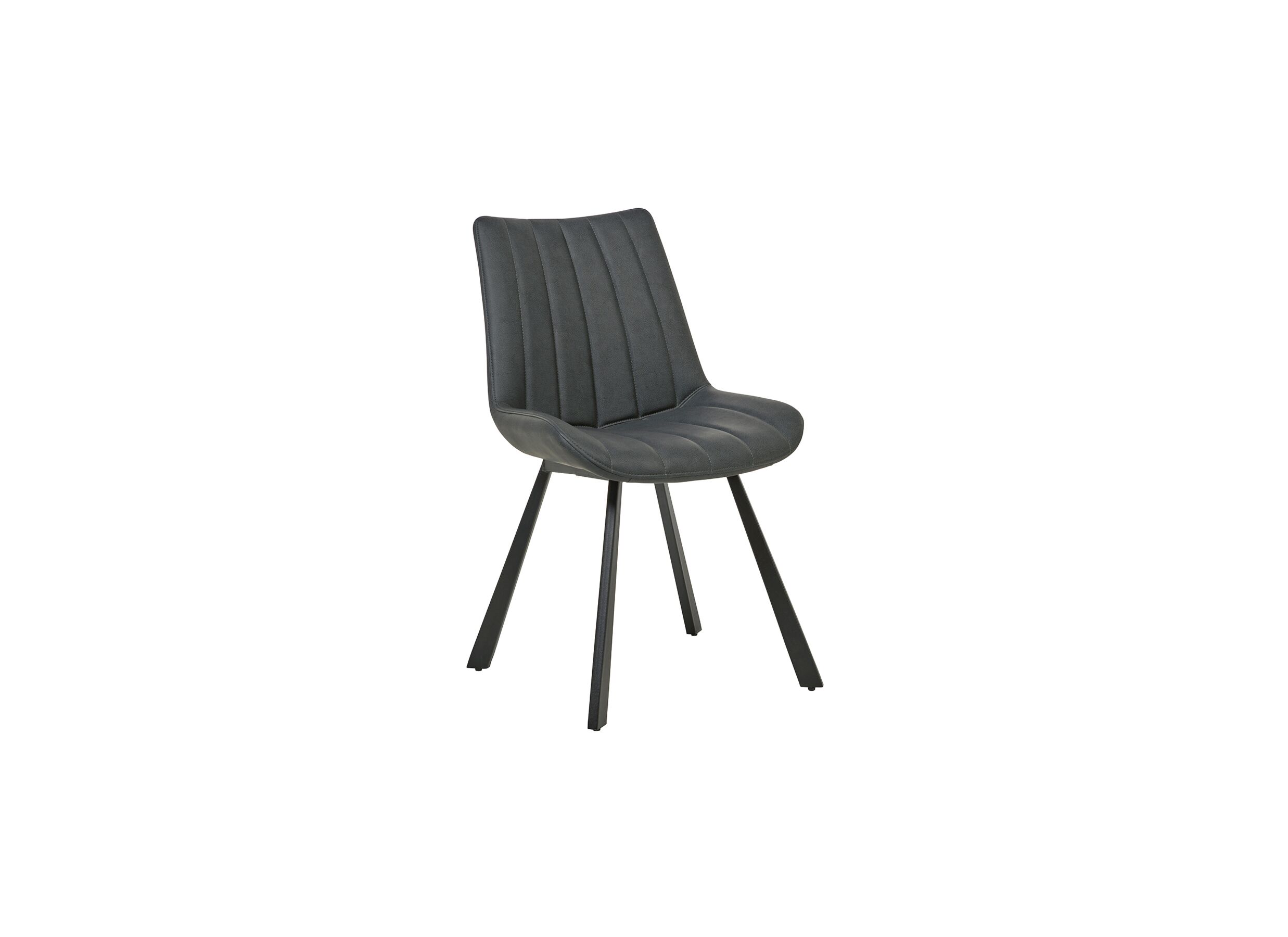 Chaise similicuir anthracite - Chaise 50x63x87cm - similicuir - anthracite