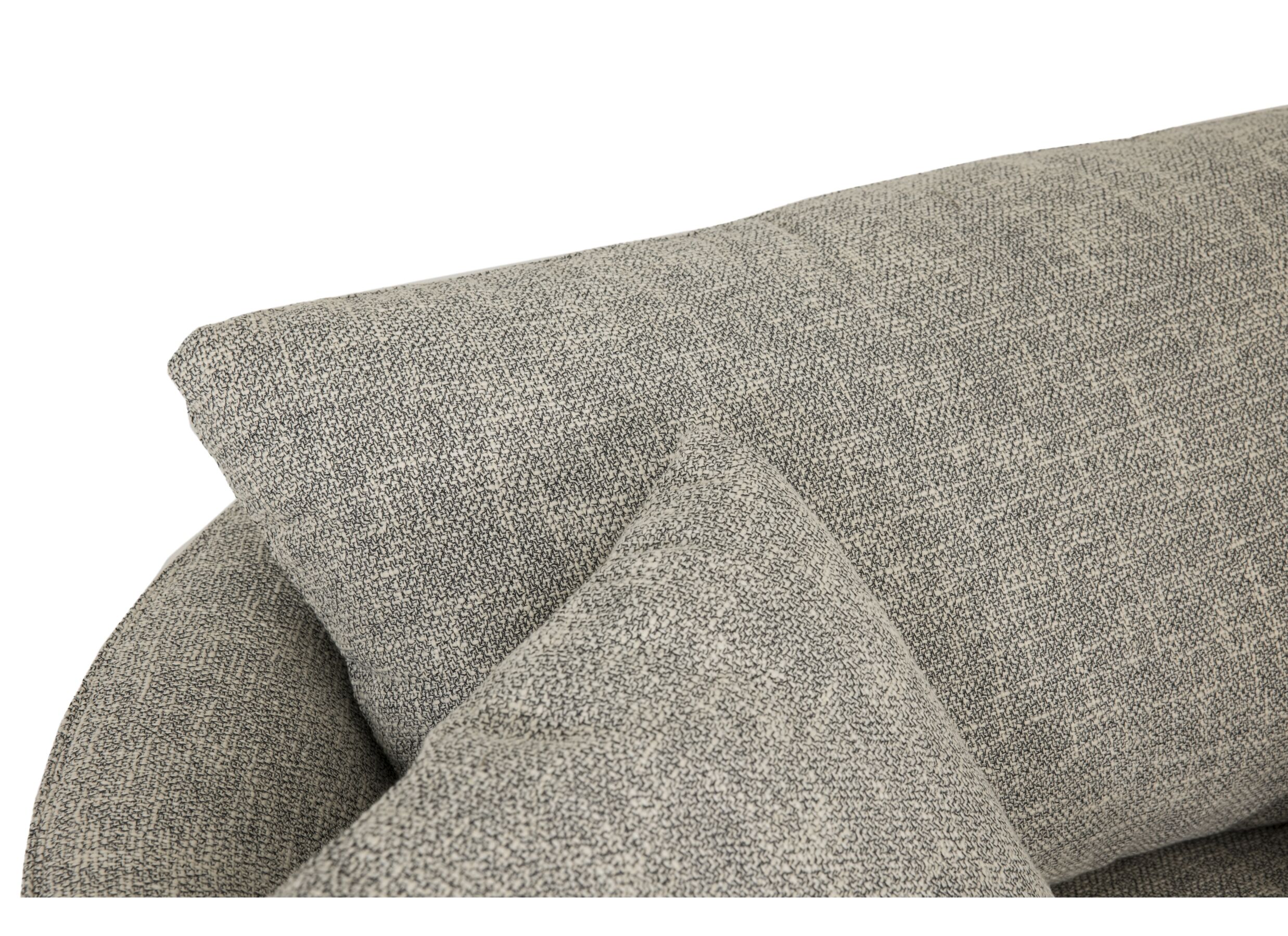 Draaifauteuil Nest 128x120x69cm - stof - beige/grijs