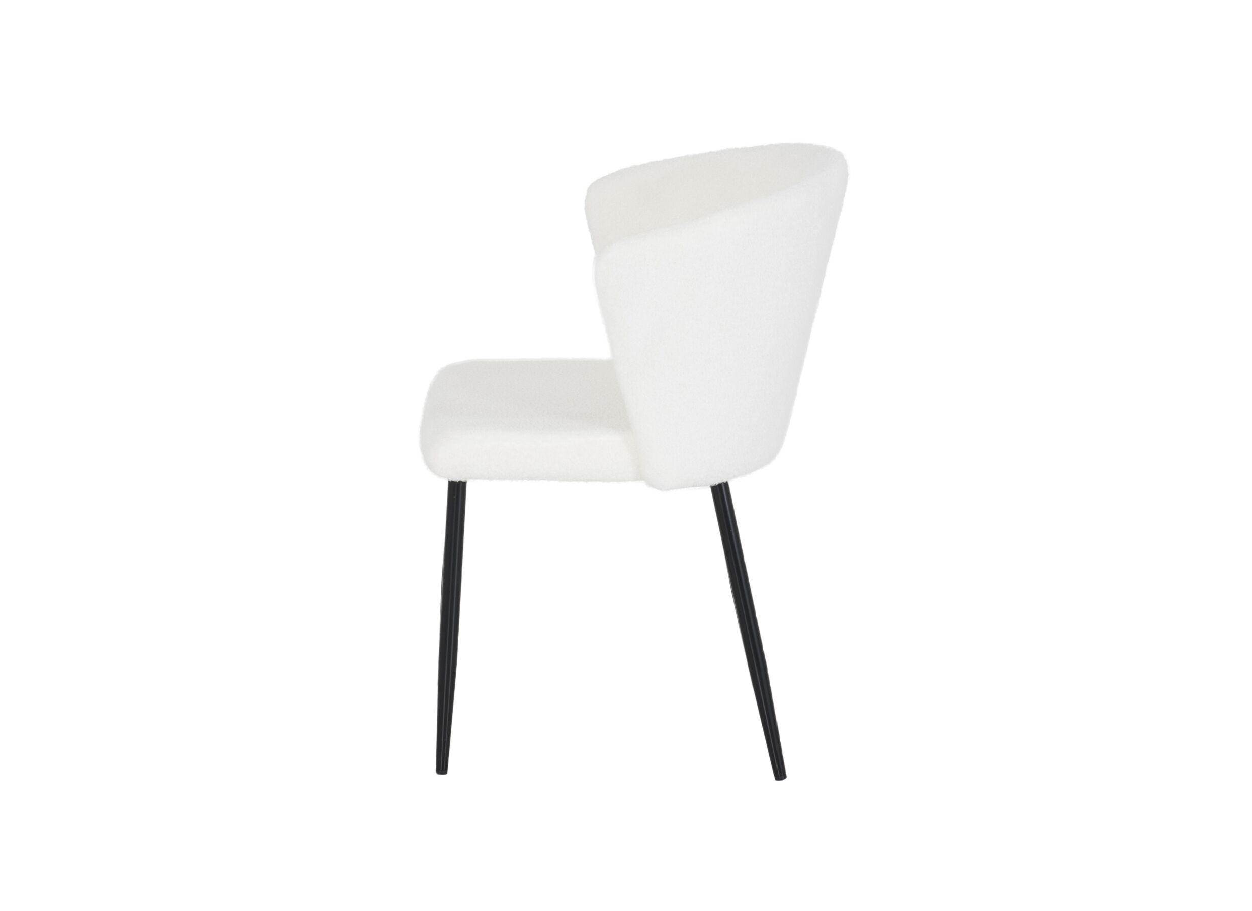 Aperçu - Chaise Gattino 55,5x48x81cm - bouclé - blanc