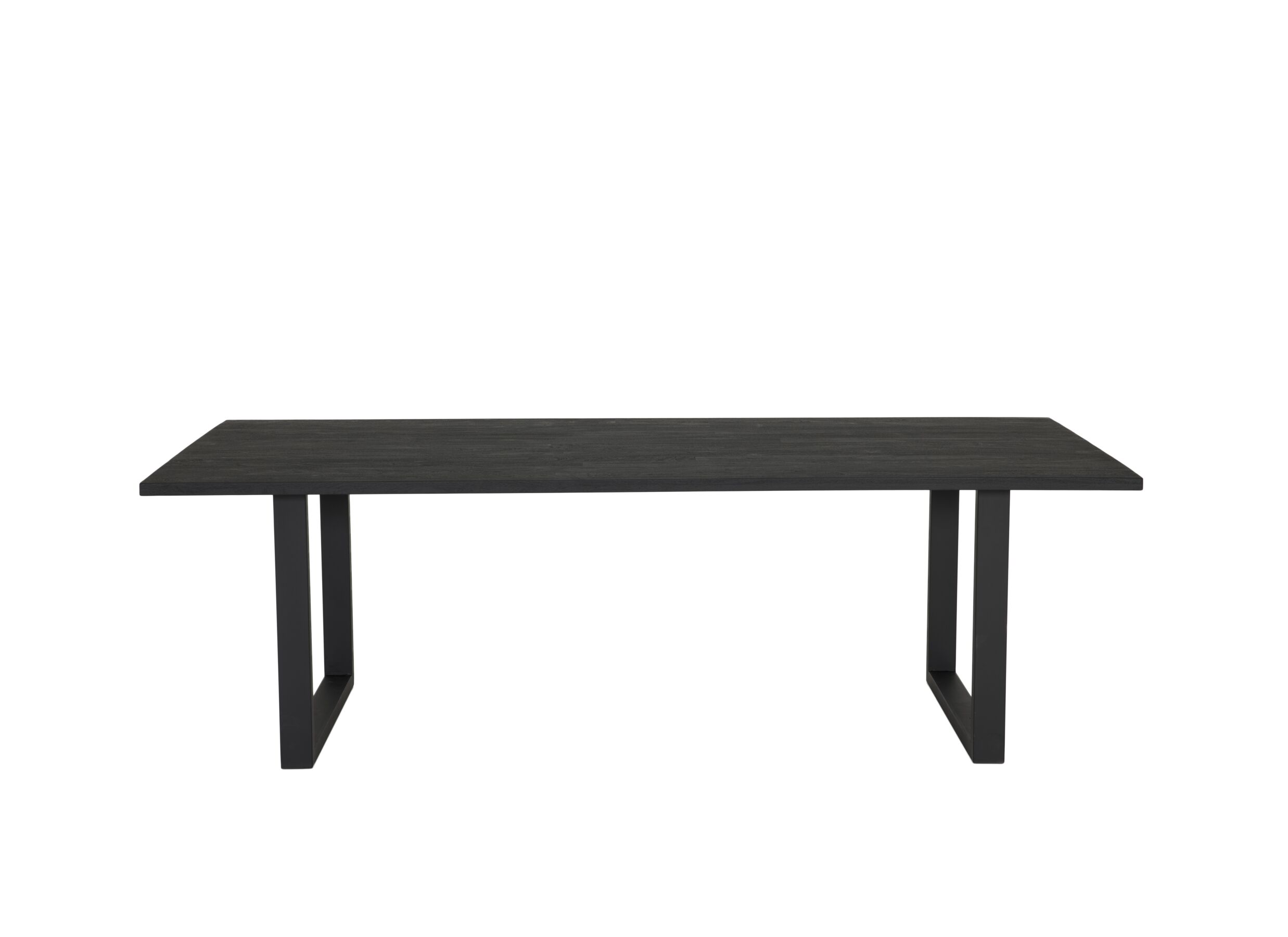 Table Aquilano 240x110cm - acacia massif & métal - noir