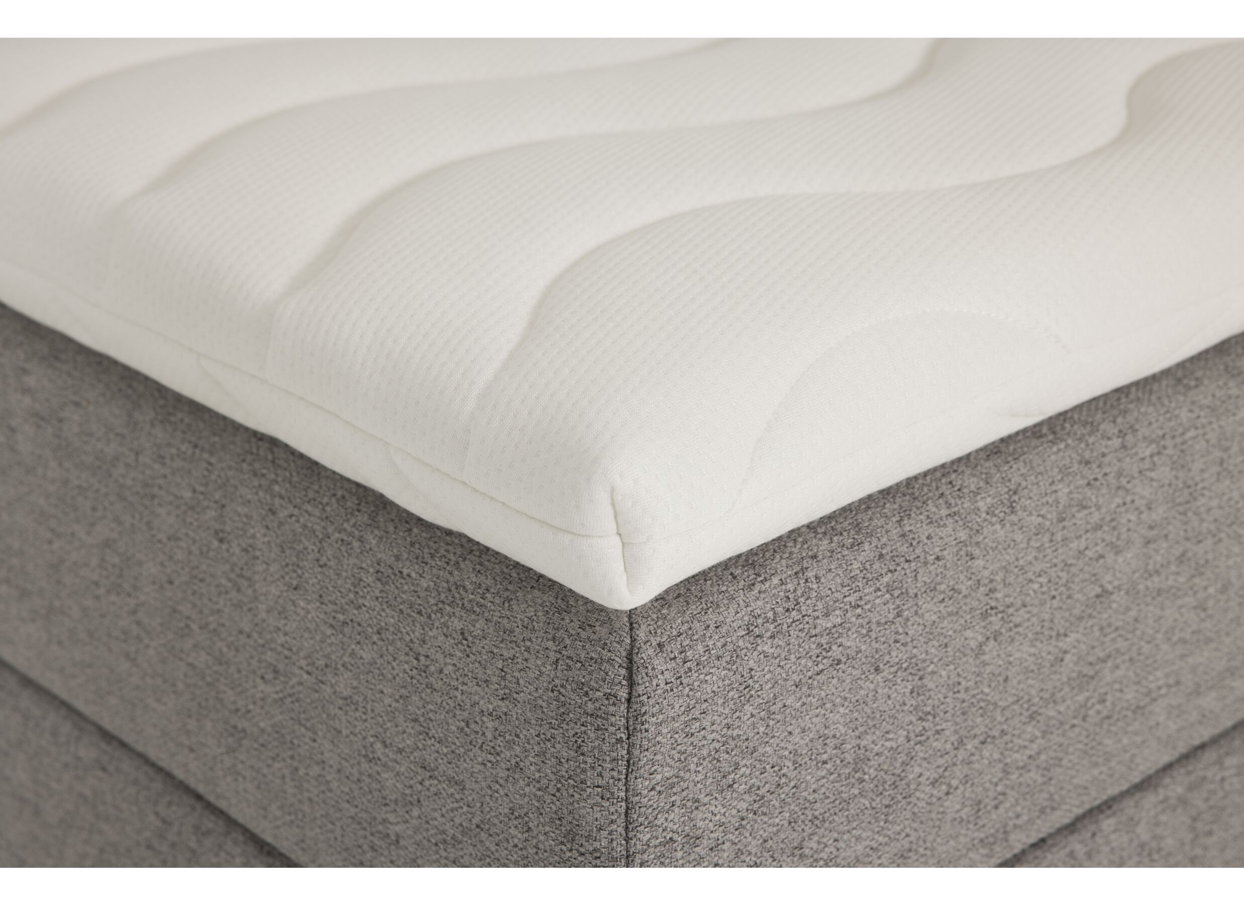Lit box Miralindo 160x200cm électrique tissu nordic ash