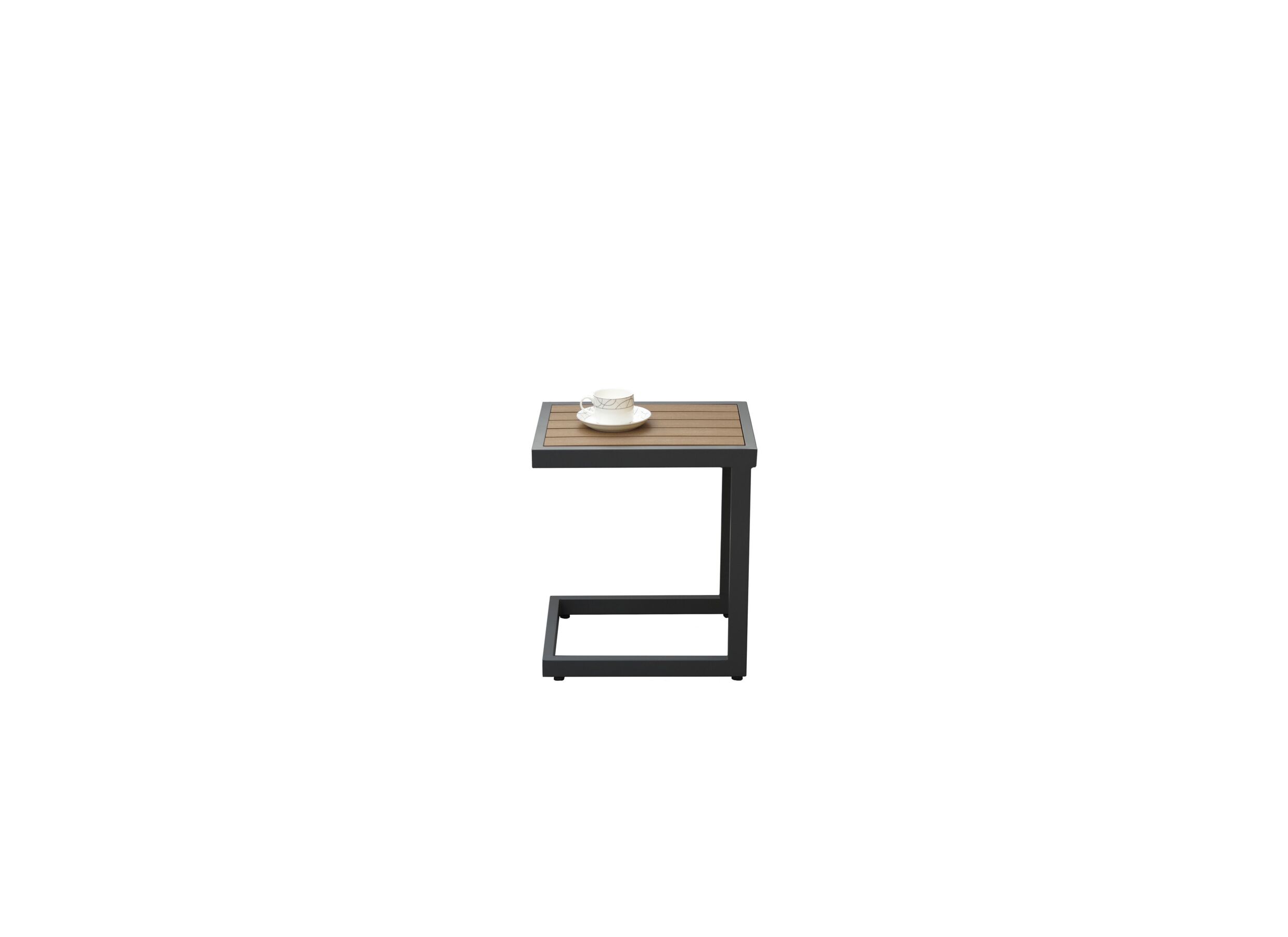 Aperçu - Table d'appoint Nirvana 40x32x45cm - aluminium/polywood - anthracite