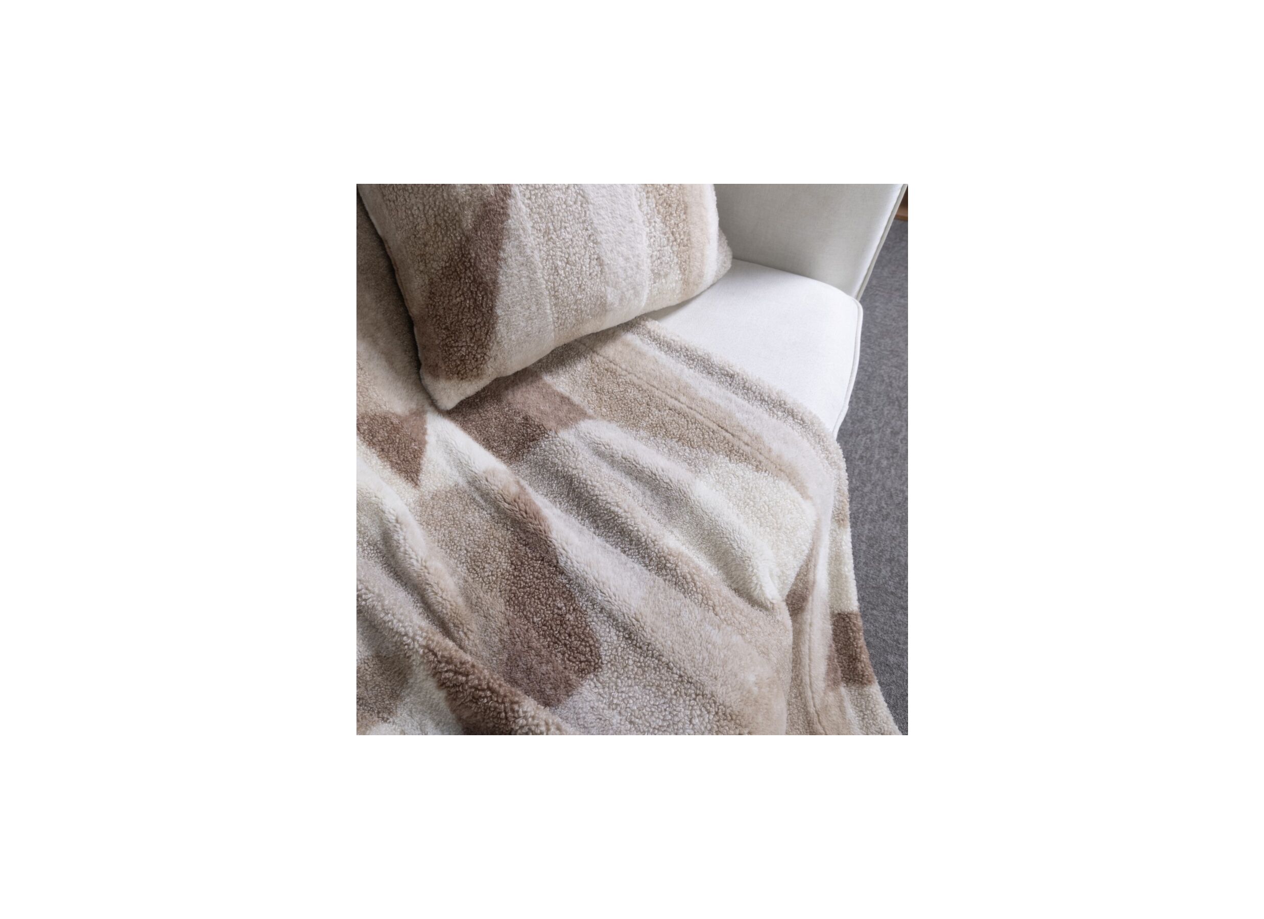 Detail - Plaid Porto 150x200cm polyester café au lait